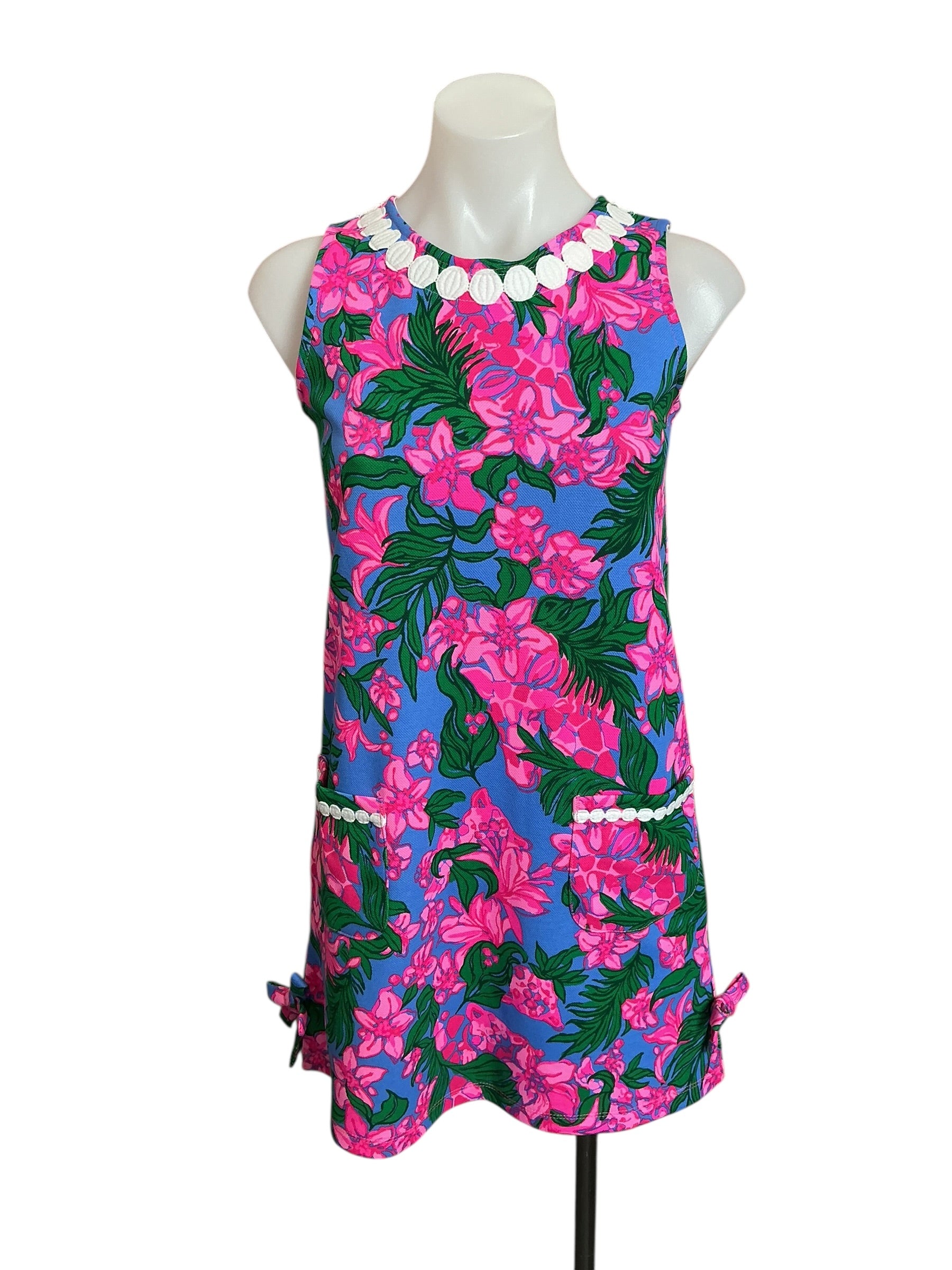 Lilly Pulitzer NWT Girls Little Kelly Knit Shift Cerise Pink Safari Sunset - Size XL (12-14)