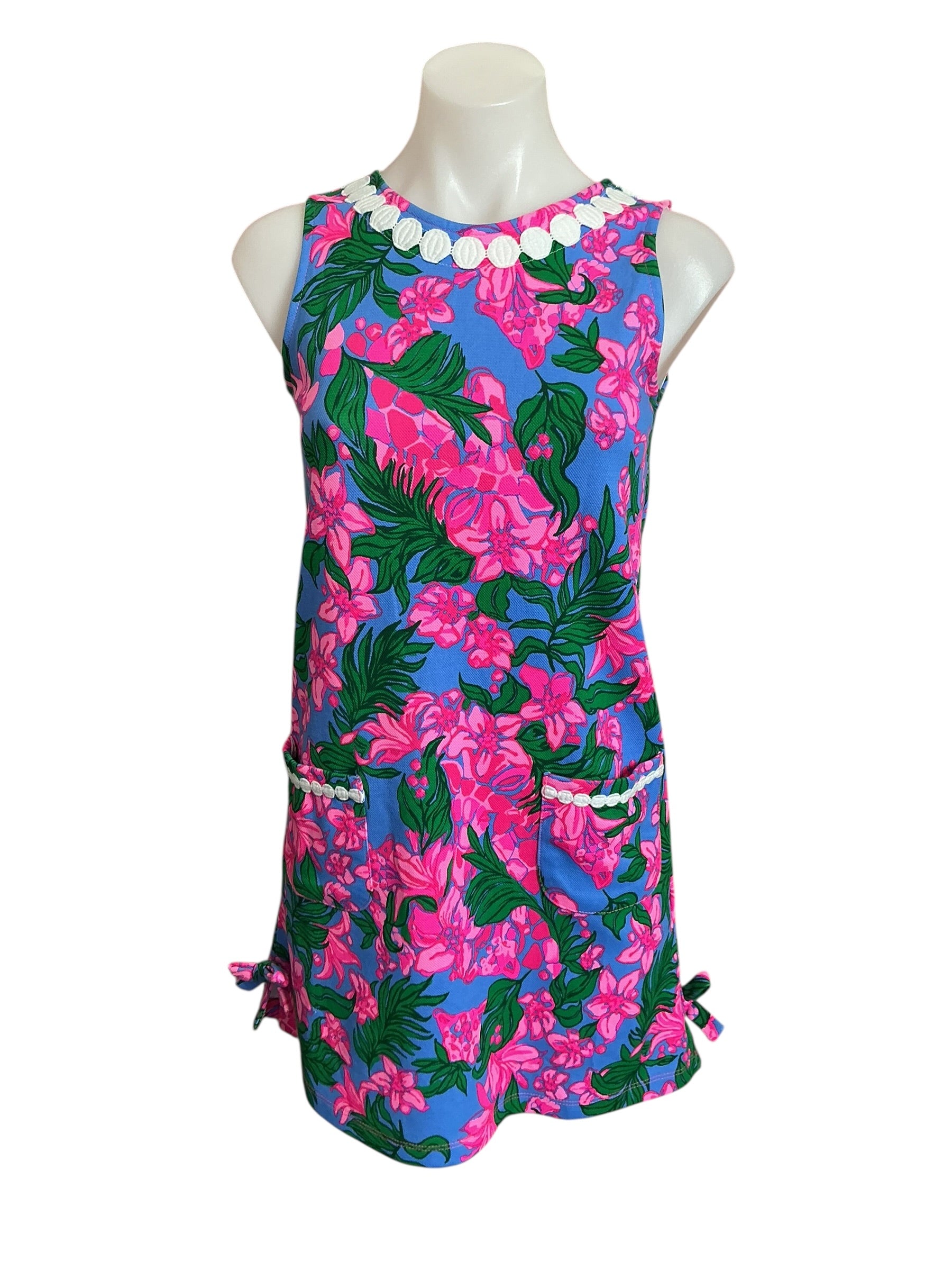 Lilly Pulitzer NWT Girls Little Kelly Knit Shift Cerise Pink Safari Sunset - Size XL (12-14)