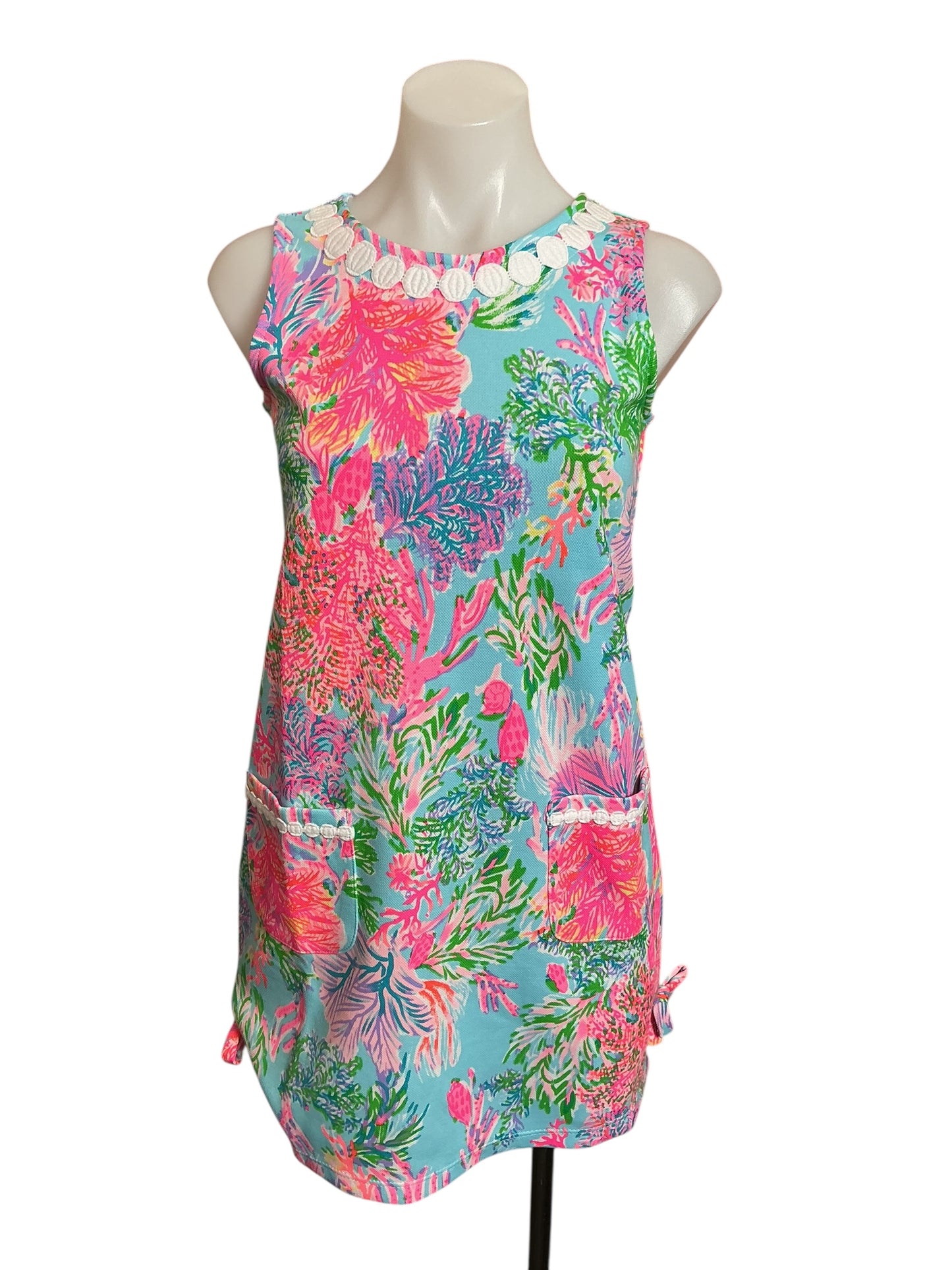 Lilly Pulitzer NWT Girls Little Lilly Knit Shift Dress Cay To My Heart - Size XL (12-14)