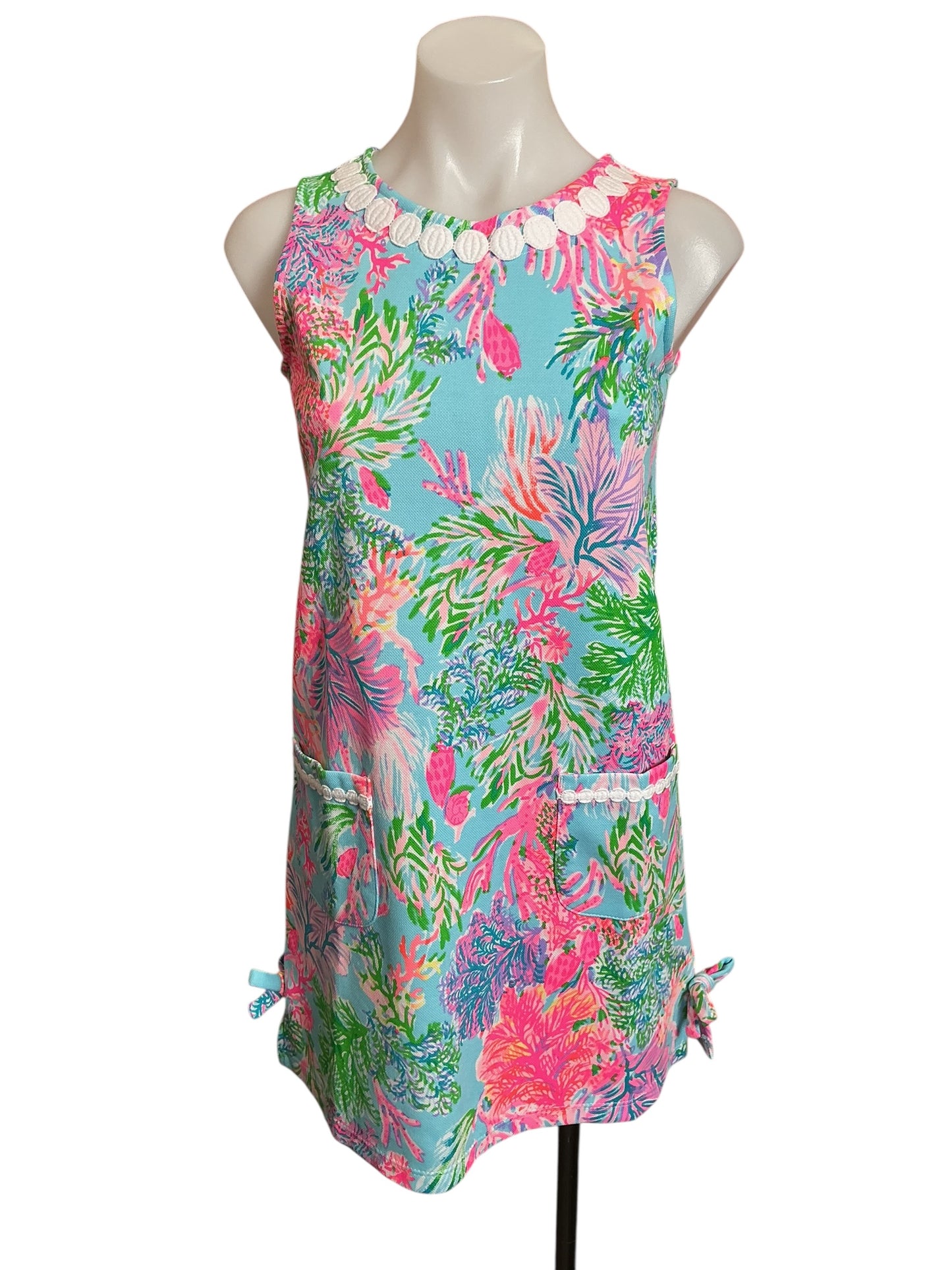 Lilly Pulitzer NWT Girls Little Lilly Knit Shift Dress Cay To My Heart - Size XL (12-14)