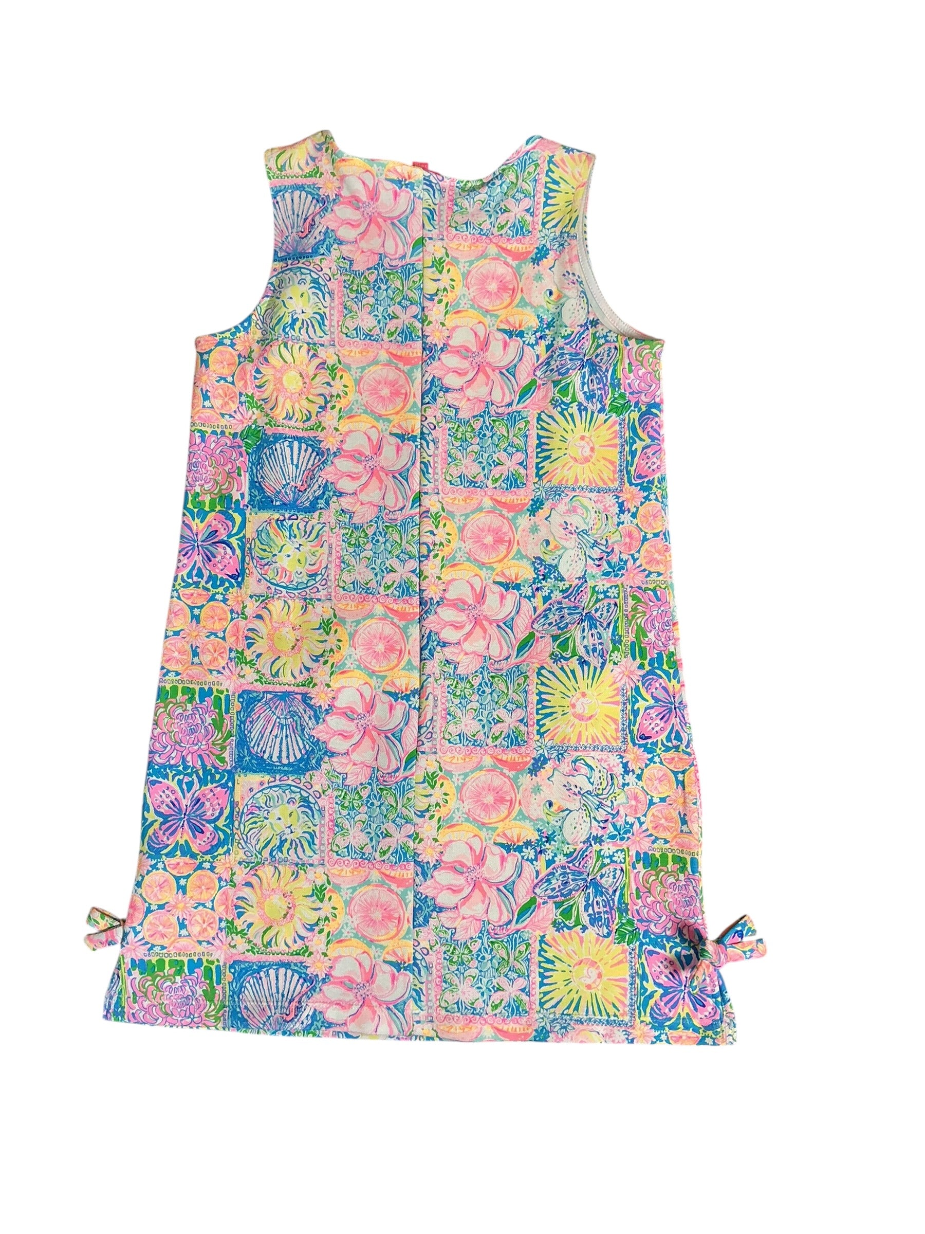 Lilly Pulitzer NWT Girls Little Lilly Knit Shift Dress Multi Patch My Drift - Size XL (12-14)