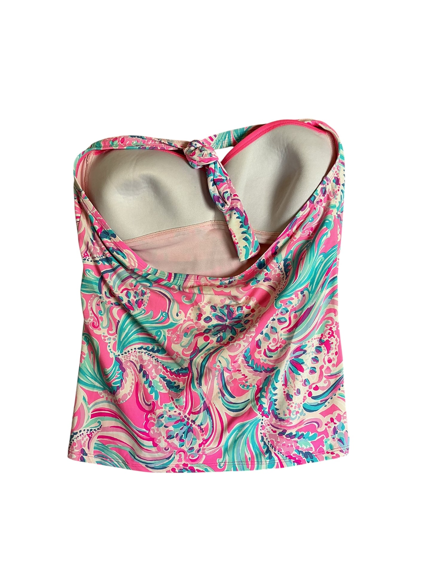 Lilly Pulitzer Swim Jimmi Tankini Top Prosecco Pink Dont Be Jelly - Size 14