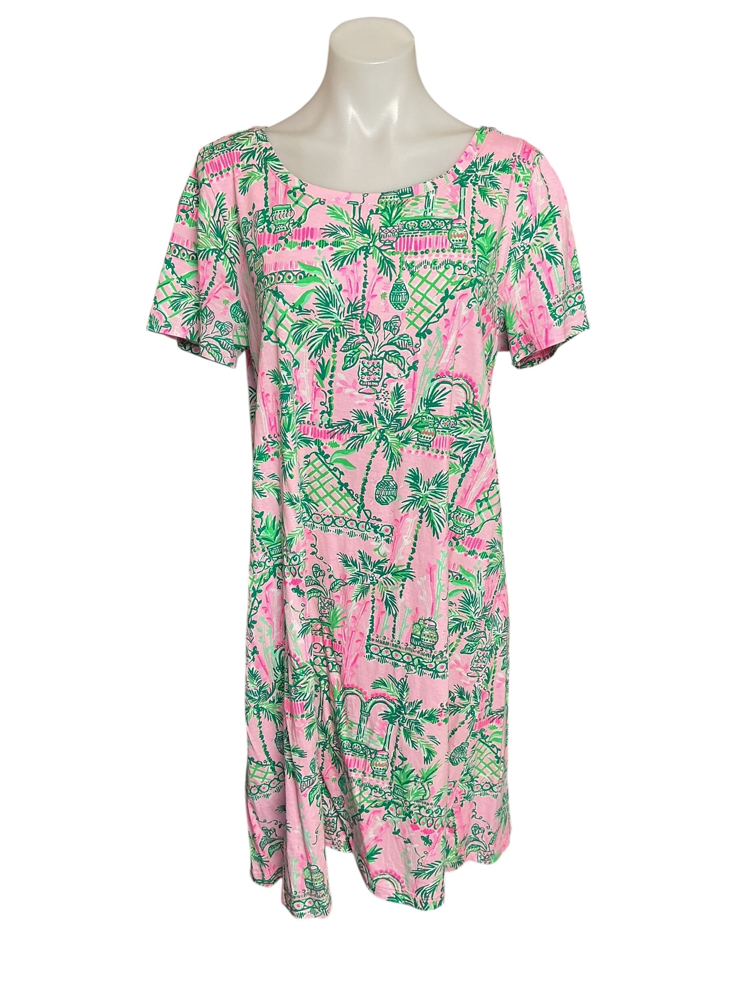 Lilly Pulitzer Cody Short Sleeve Dress - Mandevilla Baby Always Worth It - Size L