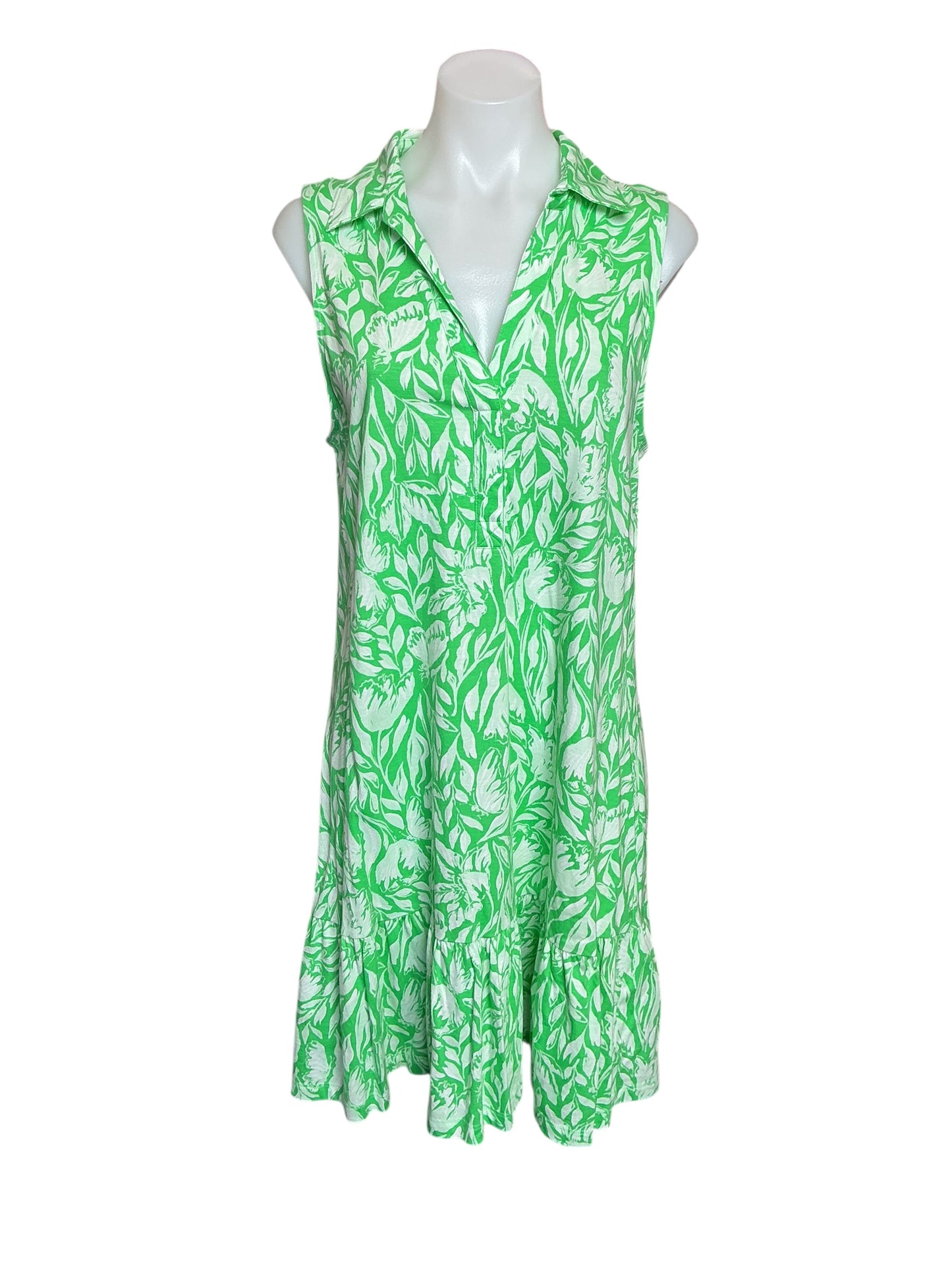 Lilly Pulitzer Riegan Dress - Fauna Green Tulip To Tango - Size M