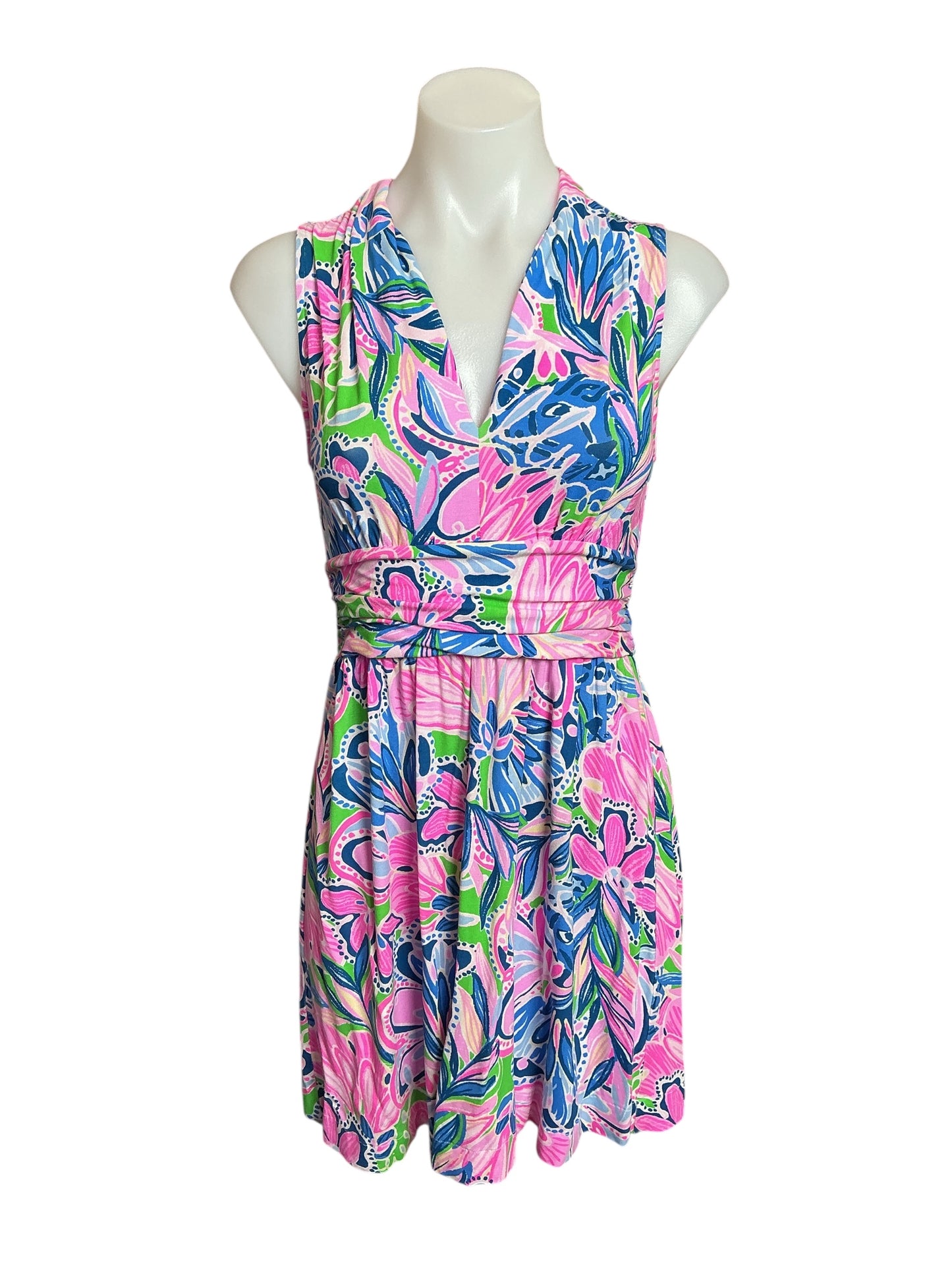 Lilly Pulitzer Pearce Maxi Dress - Gecko Green Tiger Sunrise - Size S