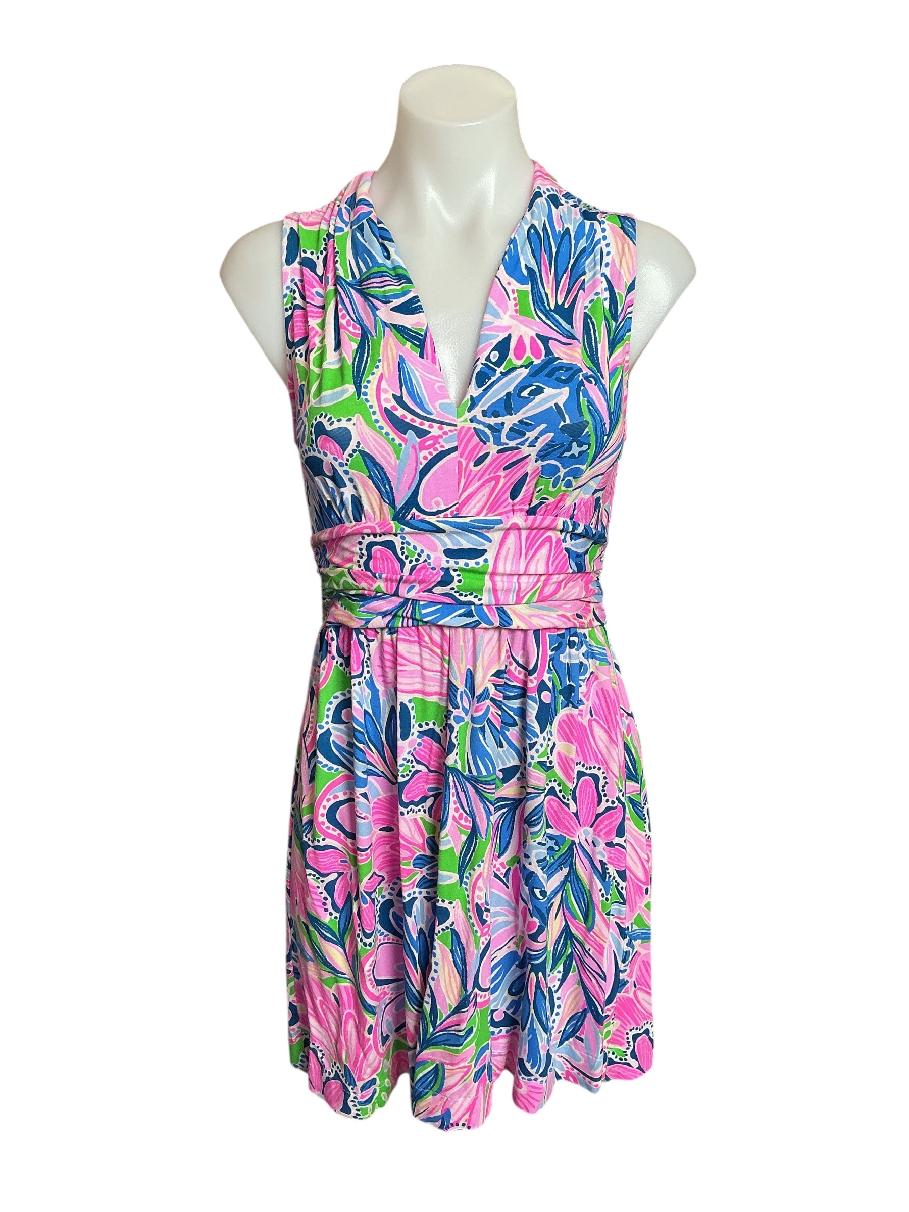 Lilly Pulitzer Pearce Maxi Dress - Gecko Green Tiger Sunrise - Size S