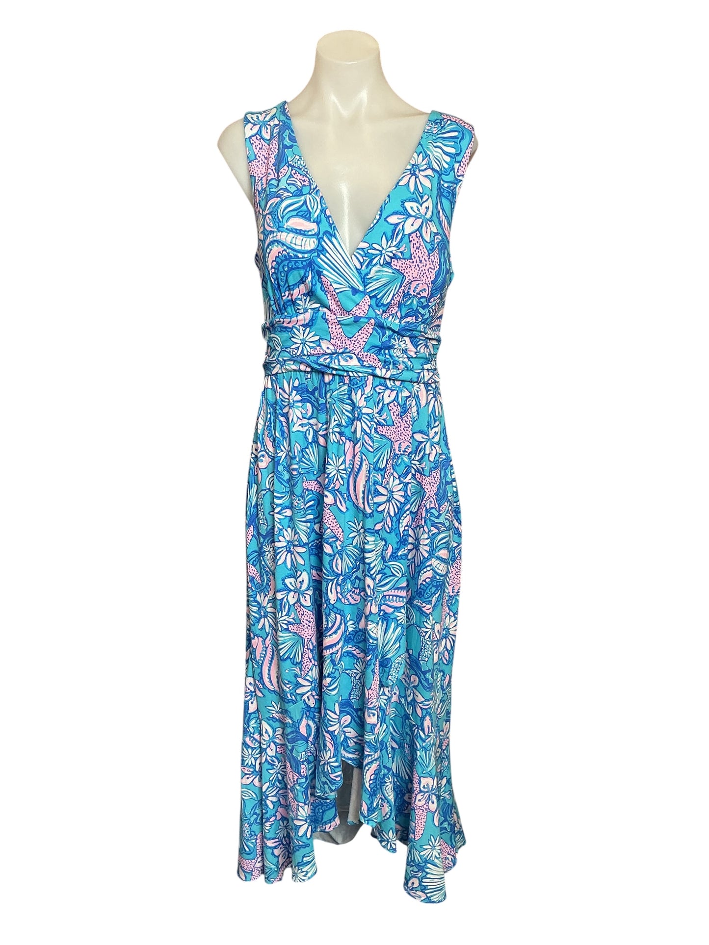 Lilly Pulitzer NWT Moana Maxi Dress - Amalfi Blue Sound The Sirens - Size M