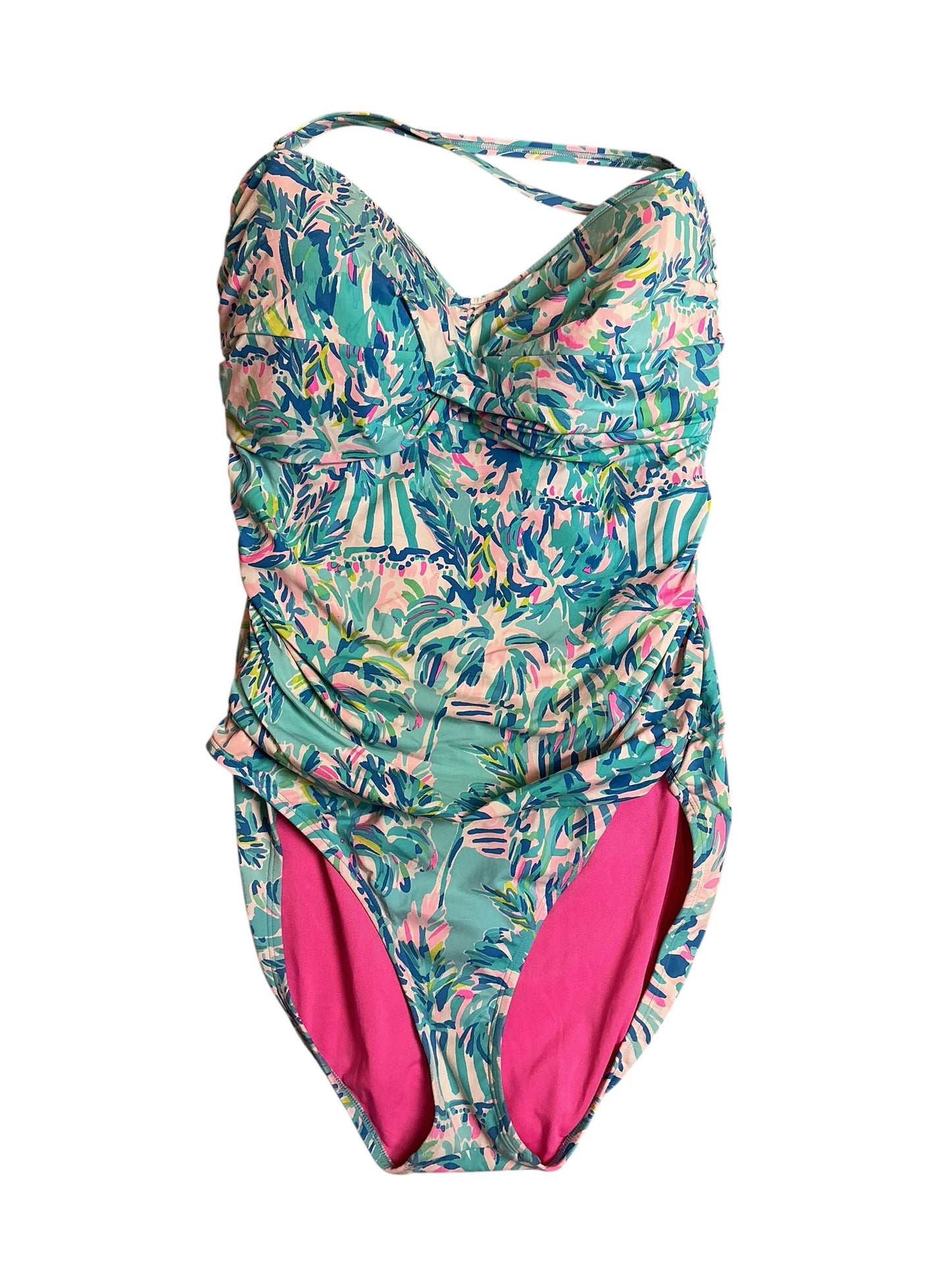 Lilly Pulitzer Flamenco One Piece - Blue Ibiza Cabana Cocktail - Size 16