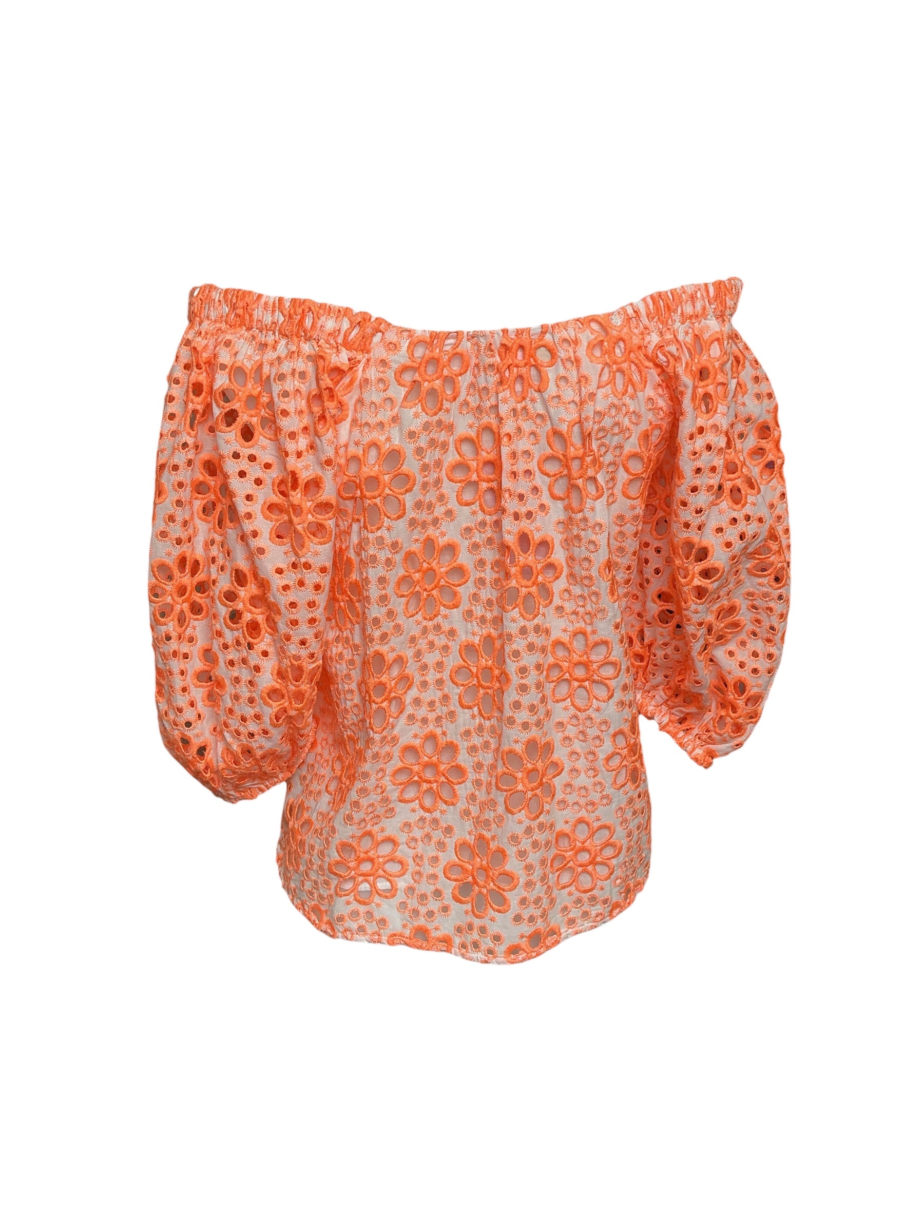 Lilly Pulitzer Kerrigan Elbow Sleeve - Cantaloupe Funflower Eyelet - Size XXS