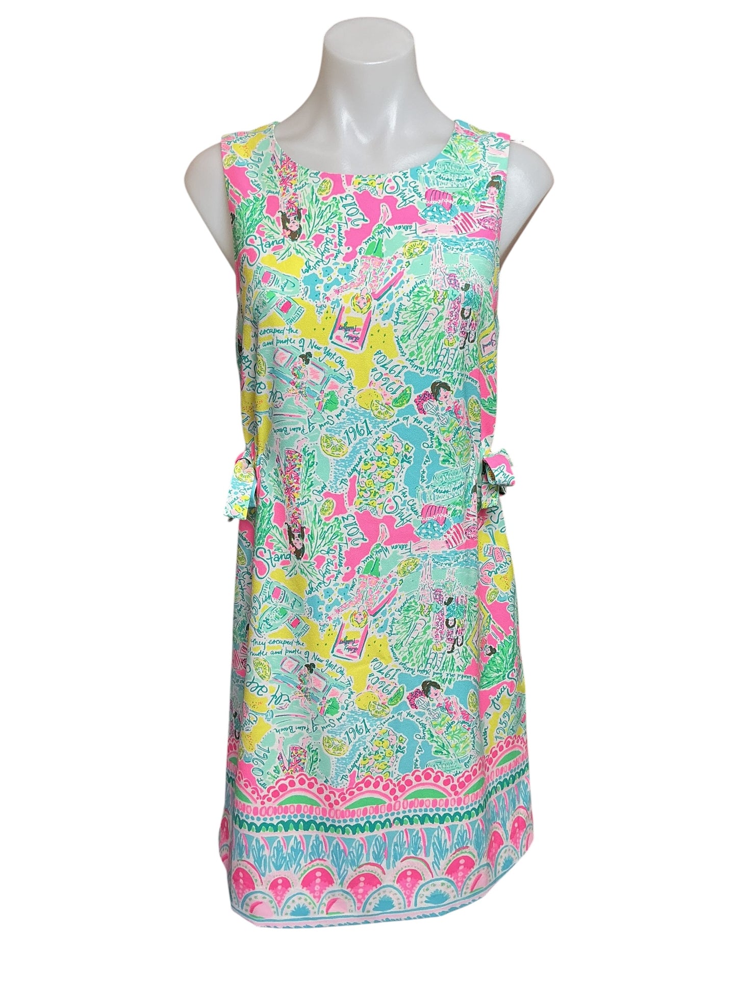 Lilly Pulitzer Marli Stretch Shift - Multi Pop Up In The Beginning Engineered Dress - Size 4