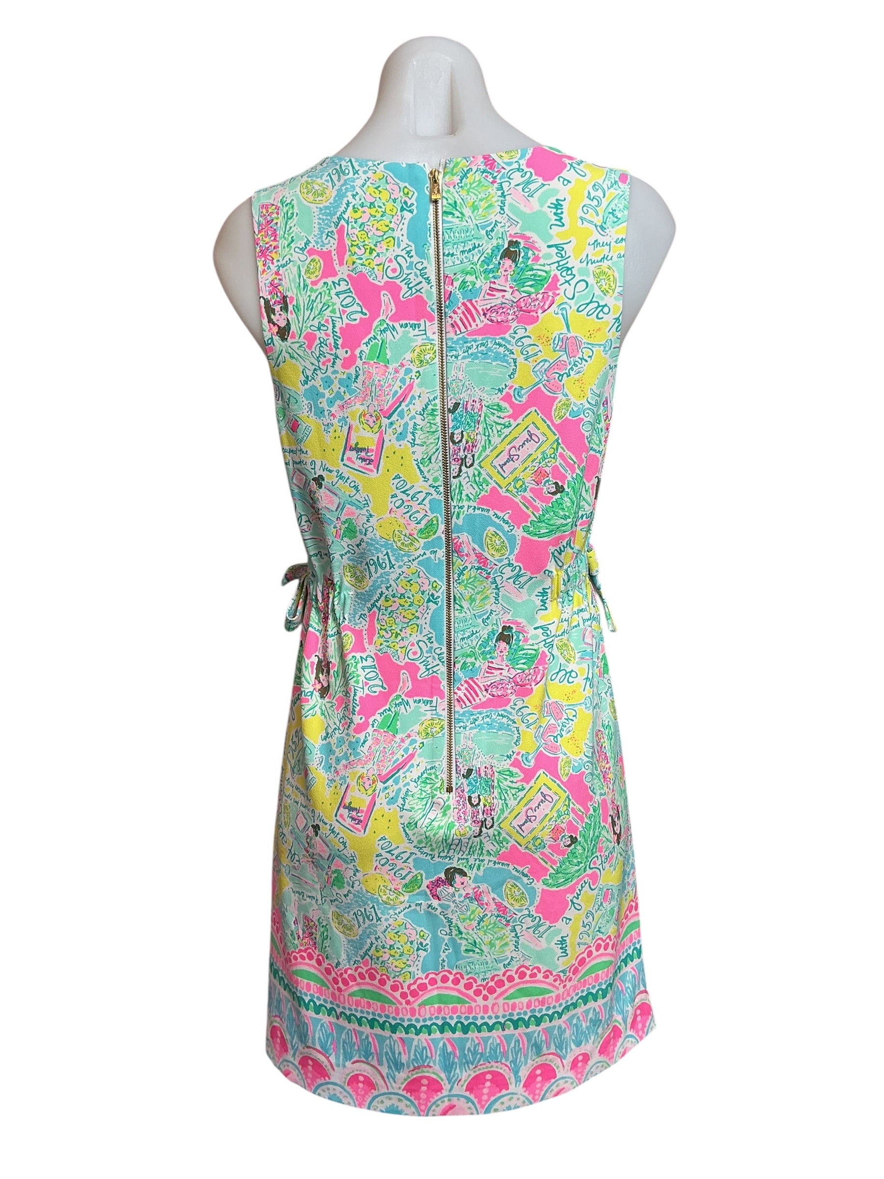 Lilly Pulitzer Marli Stretch Shift - Multi Pop Up In The Beginning Engineered Dress - Size 4