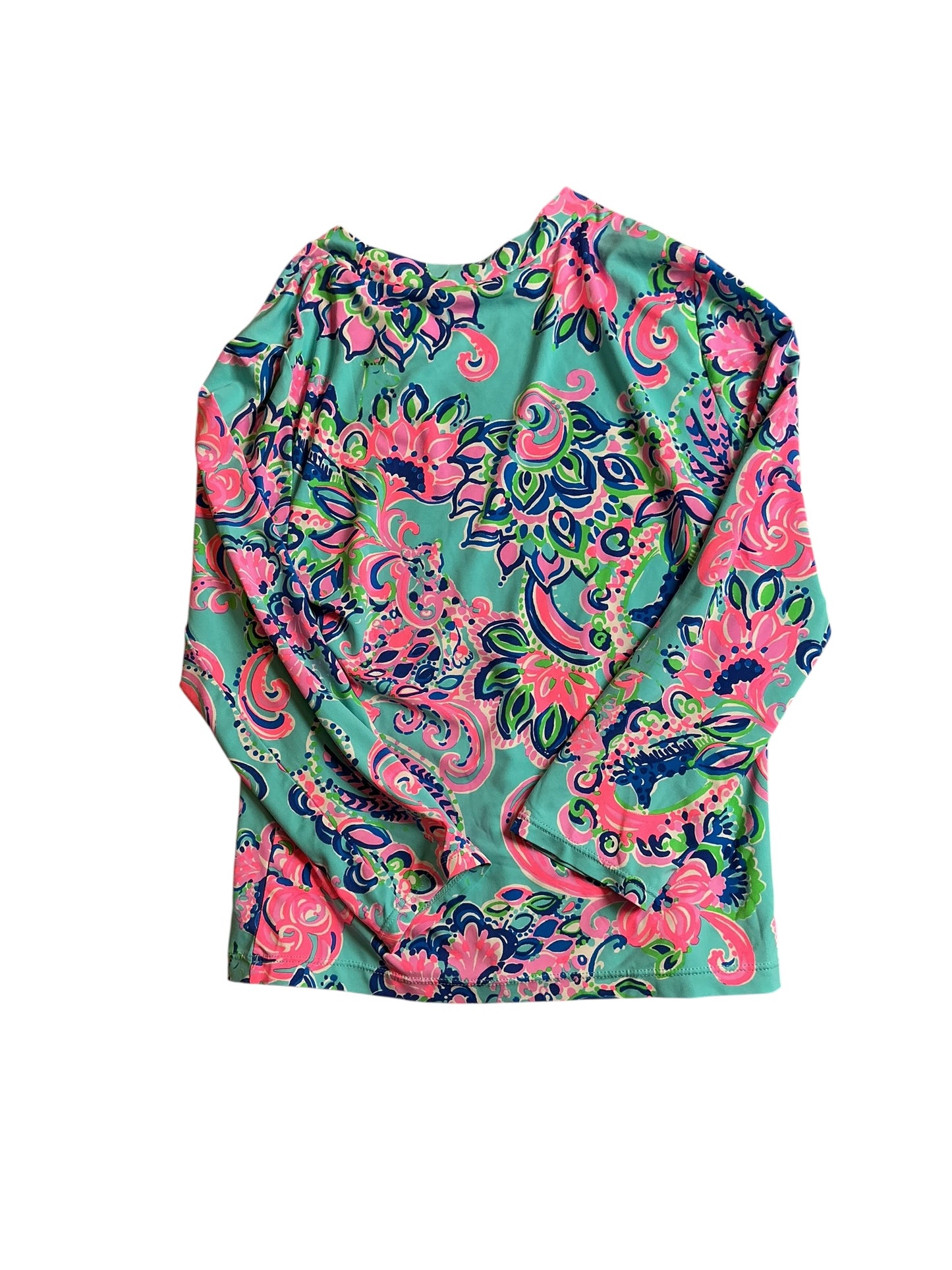 Lilly Pulitzer Bobby Rashguard - Blue Horizon Jungle Sunrise - Size Kids 14
