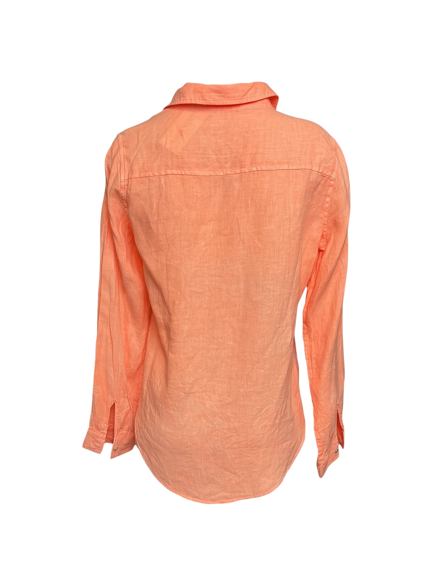 Lilly Pulitzer Sea View Linen Button Top - Sunrise Coral - Size XS
