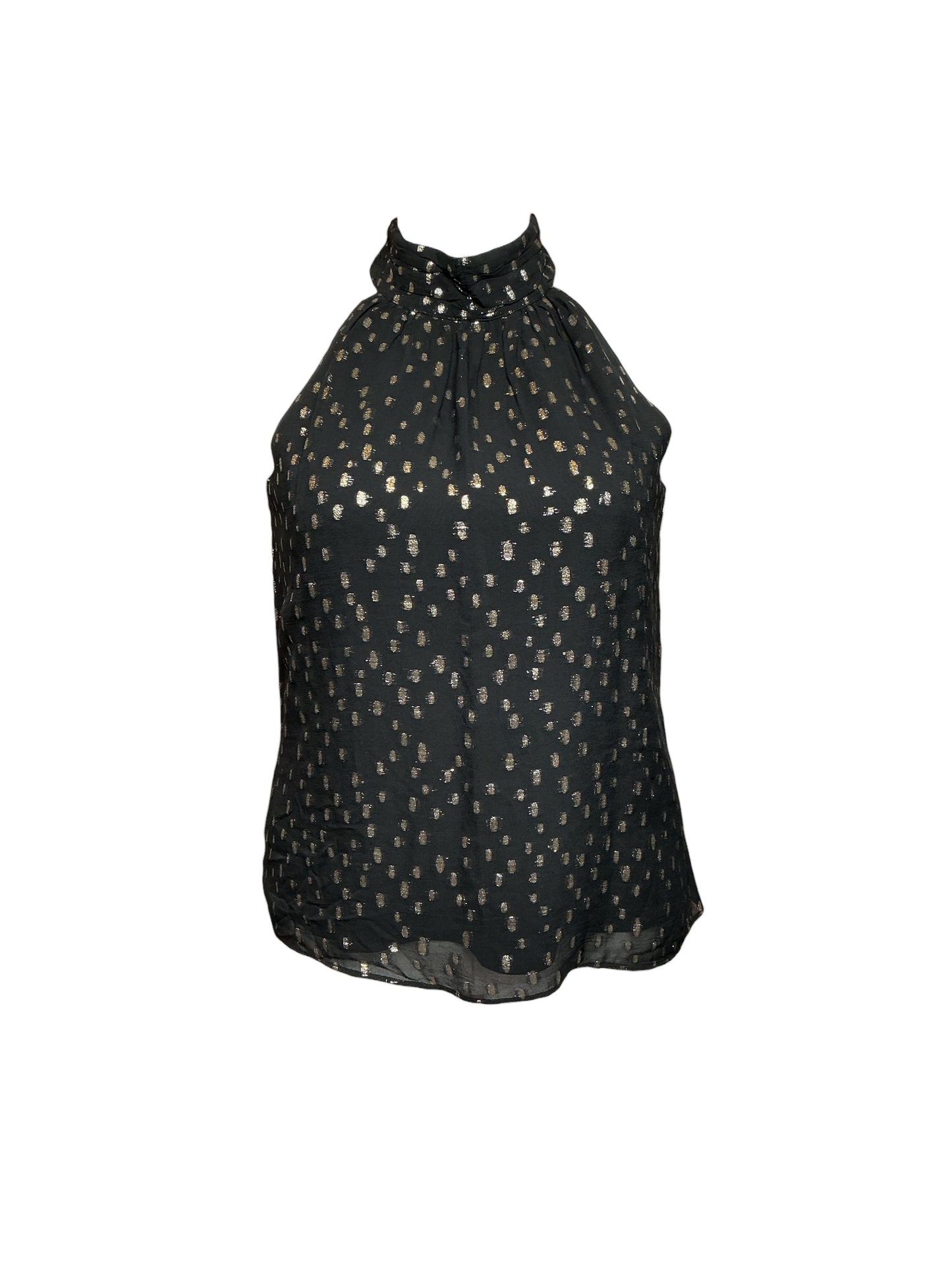 Lilly Pulitzer NWT Donita Halter Top - Onyx Viscose Metallic Clip - Size 10