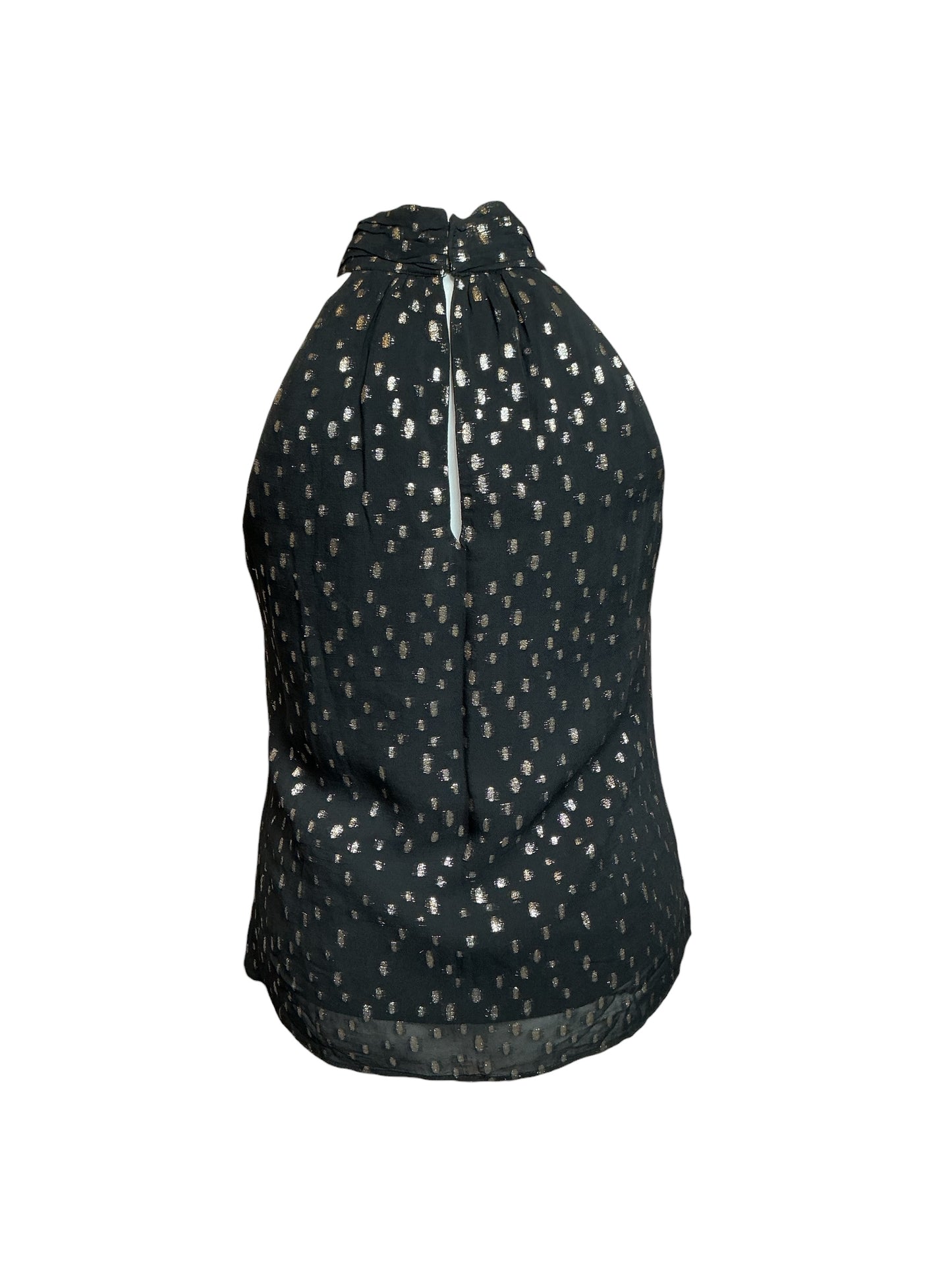 Lilly Pulitzer NWT Donita Halter Top - Onyx Viscose Metallic Clip - Size 10