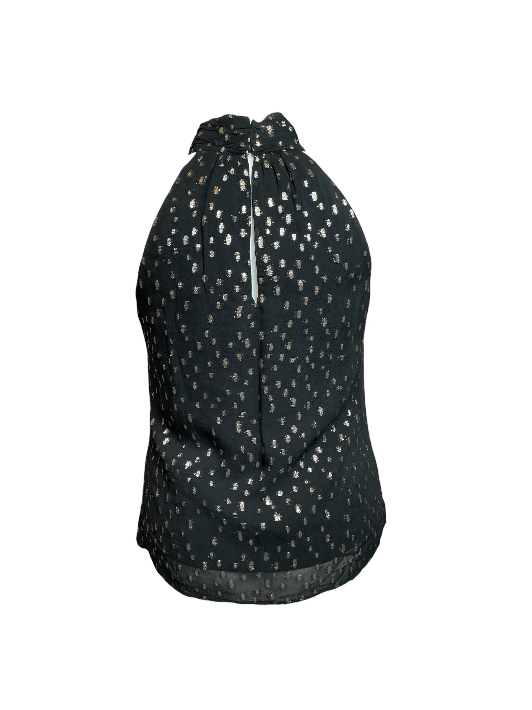 Lilly Pulitzer NWT Donita Halter Top - Onyx Viscose Metallic Clip - Size 10