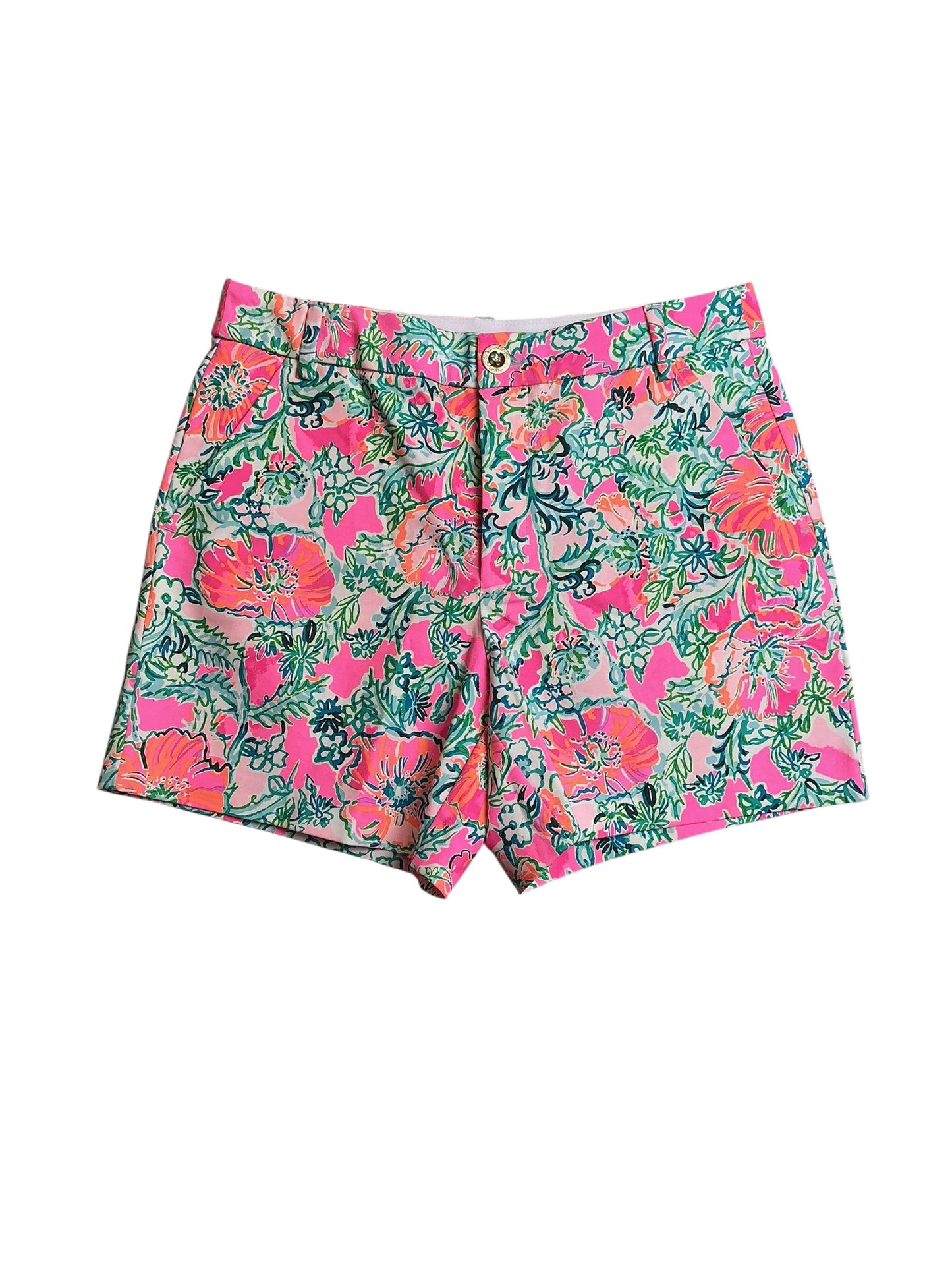 Lilly Pulitzer NWT Gretchen High Rise Short - Soleil Pink Perfect Poppy - Size 2