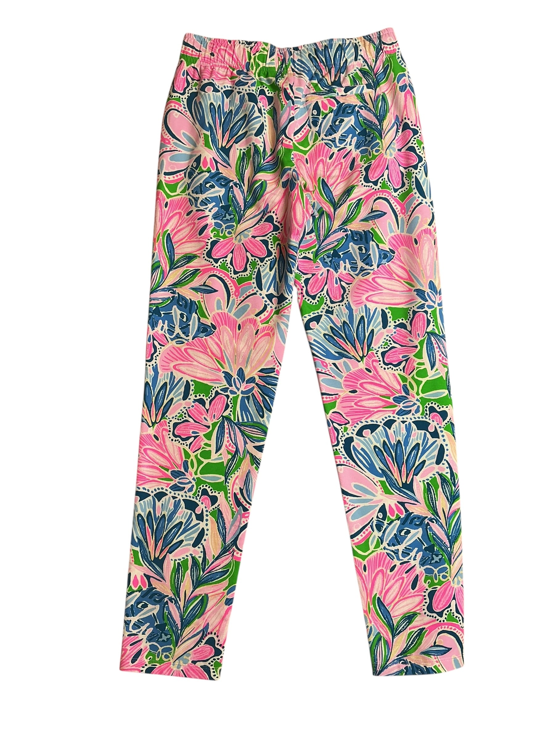 Lilly Pulitzer Emora Knit Pant - Gecko Green Tiger Sunrise - Size XS