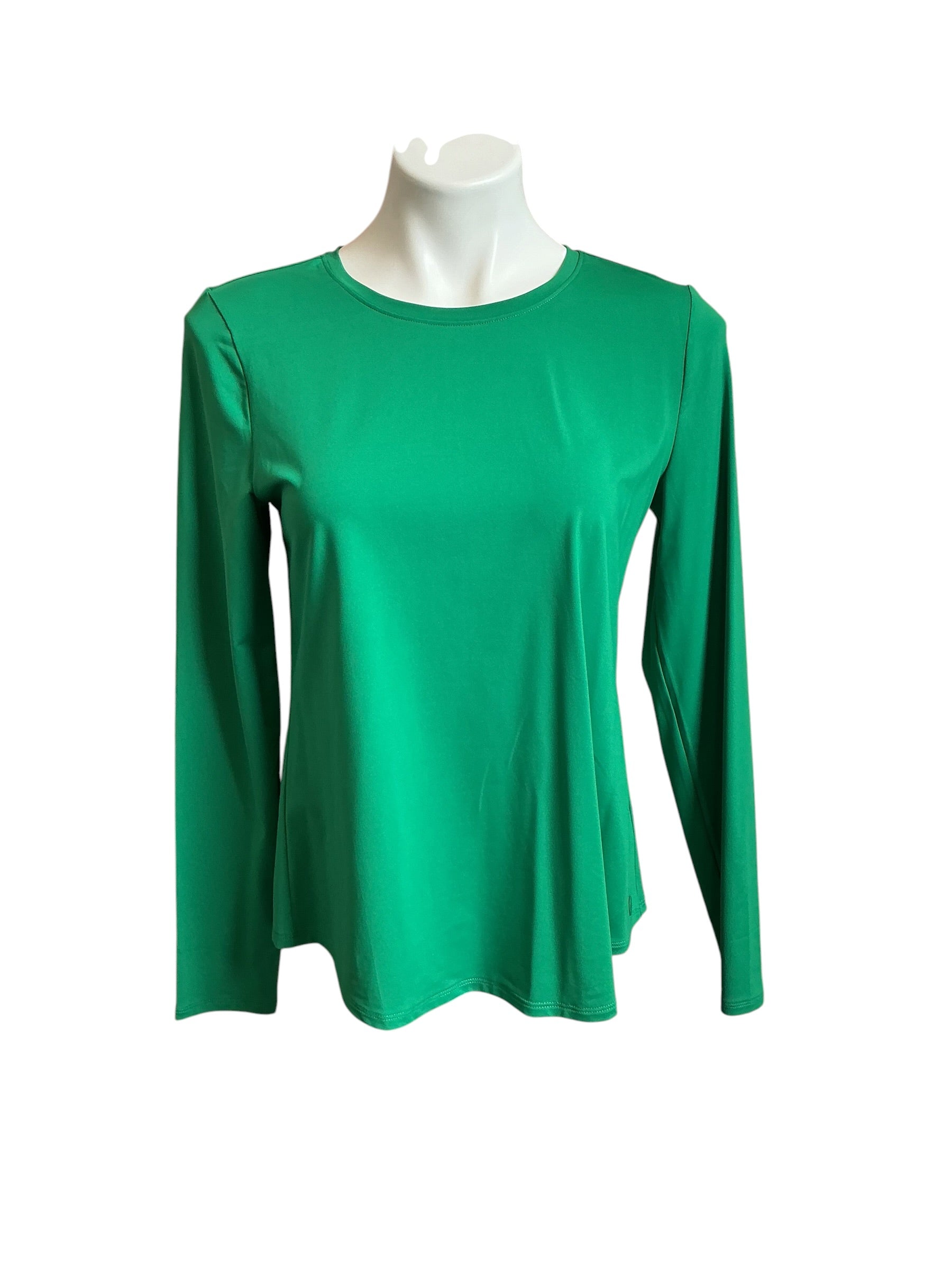 Lilly Pulitzer NWT Westley Long Sleeve Active Tee UPF 50+ Fiddle Leaf Green - Size S