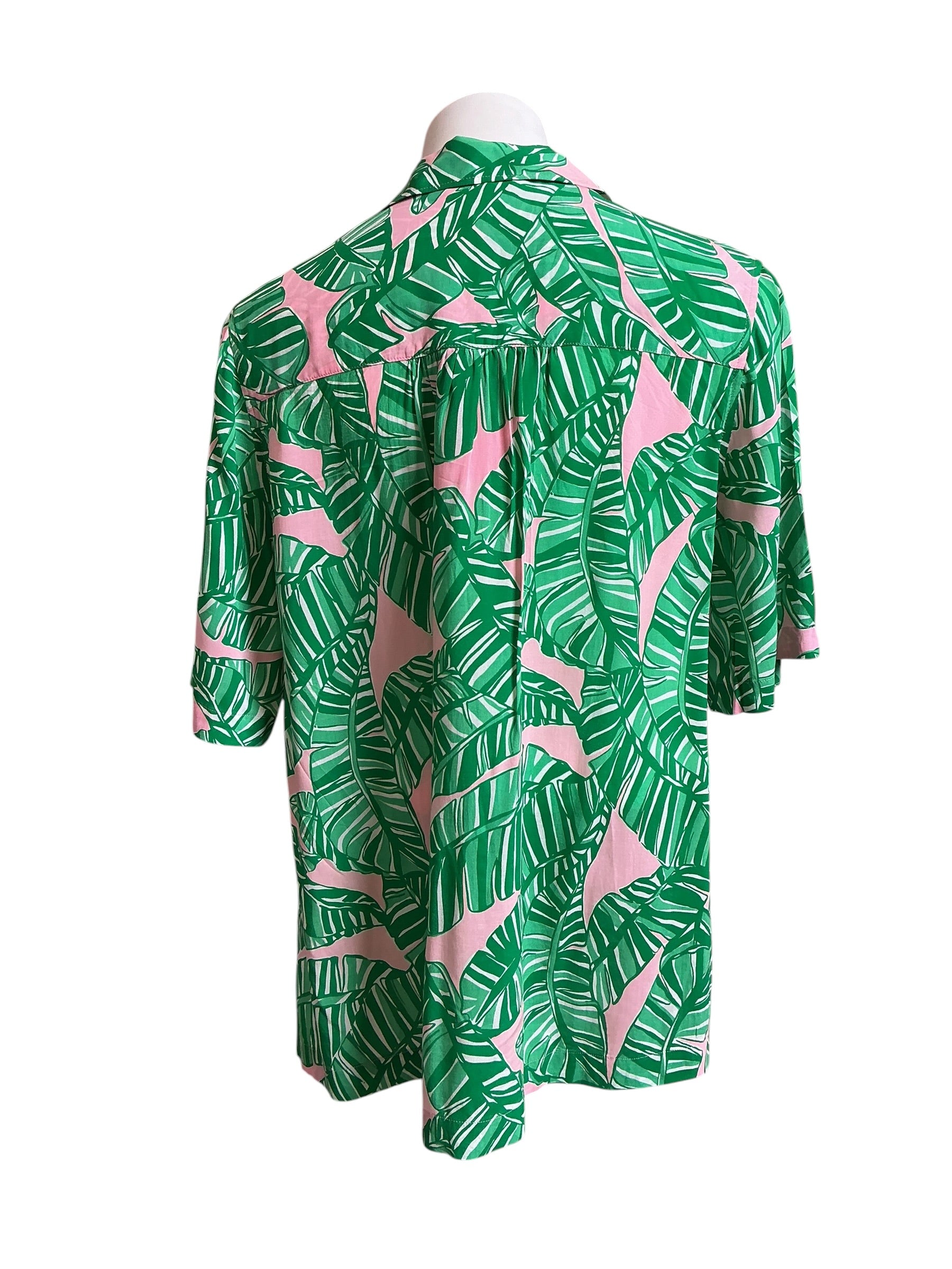 Lilly Pulitzer NWT Franki Shirt Coverup Conch Shell Pink Lets Go Bananas - Size S