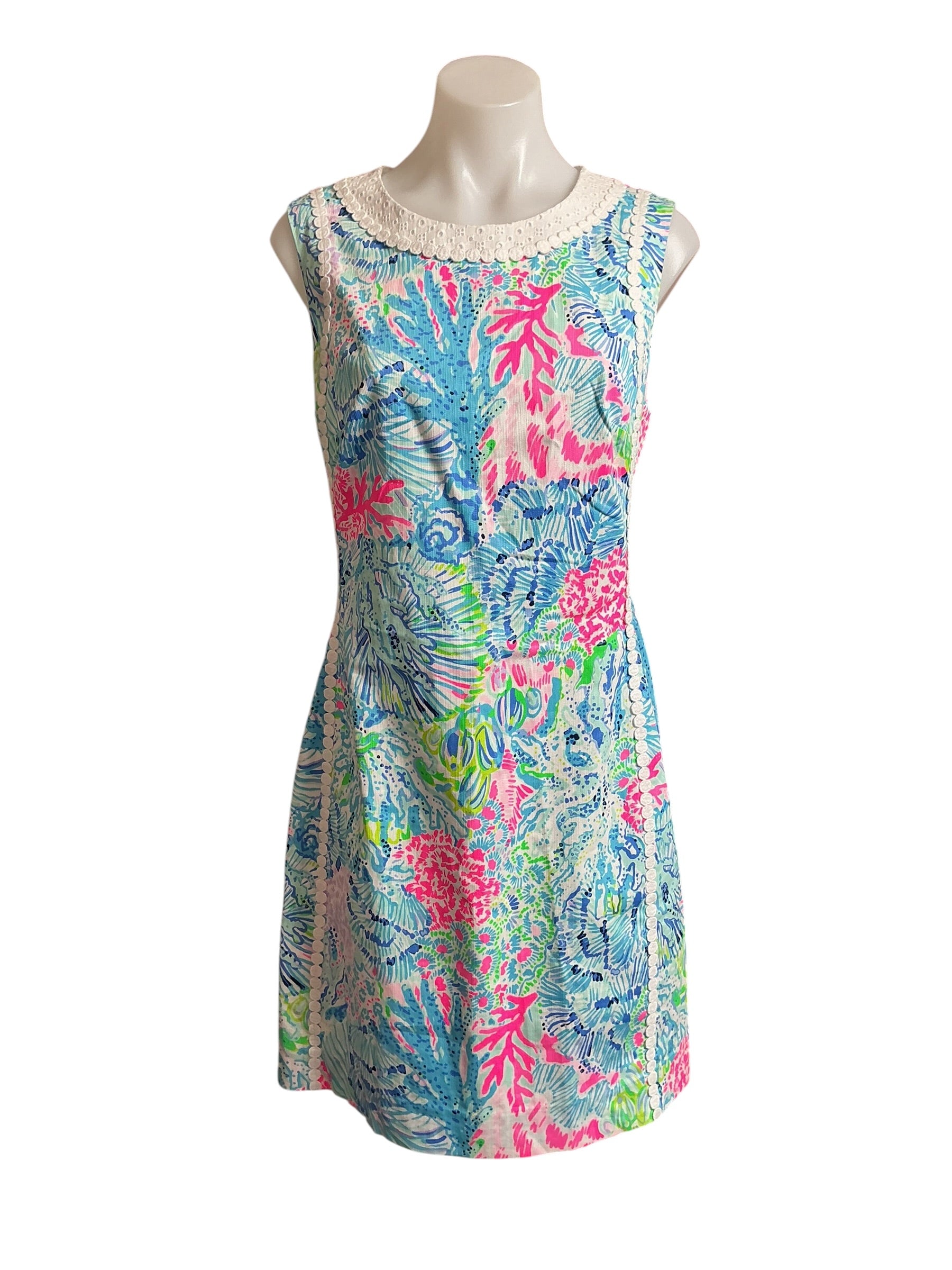 Lilly Pulitzer NWT Mila Shift Dress Multi Sink or Swim - Size 6