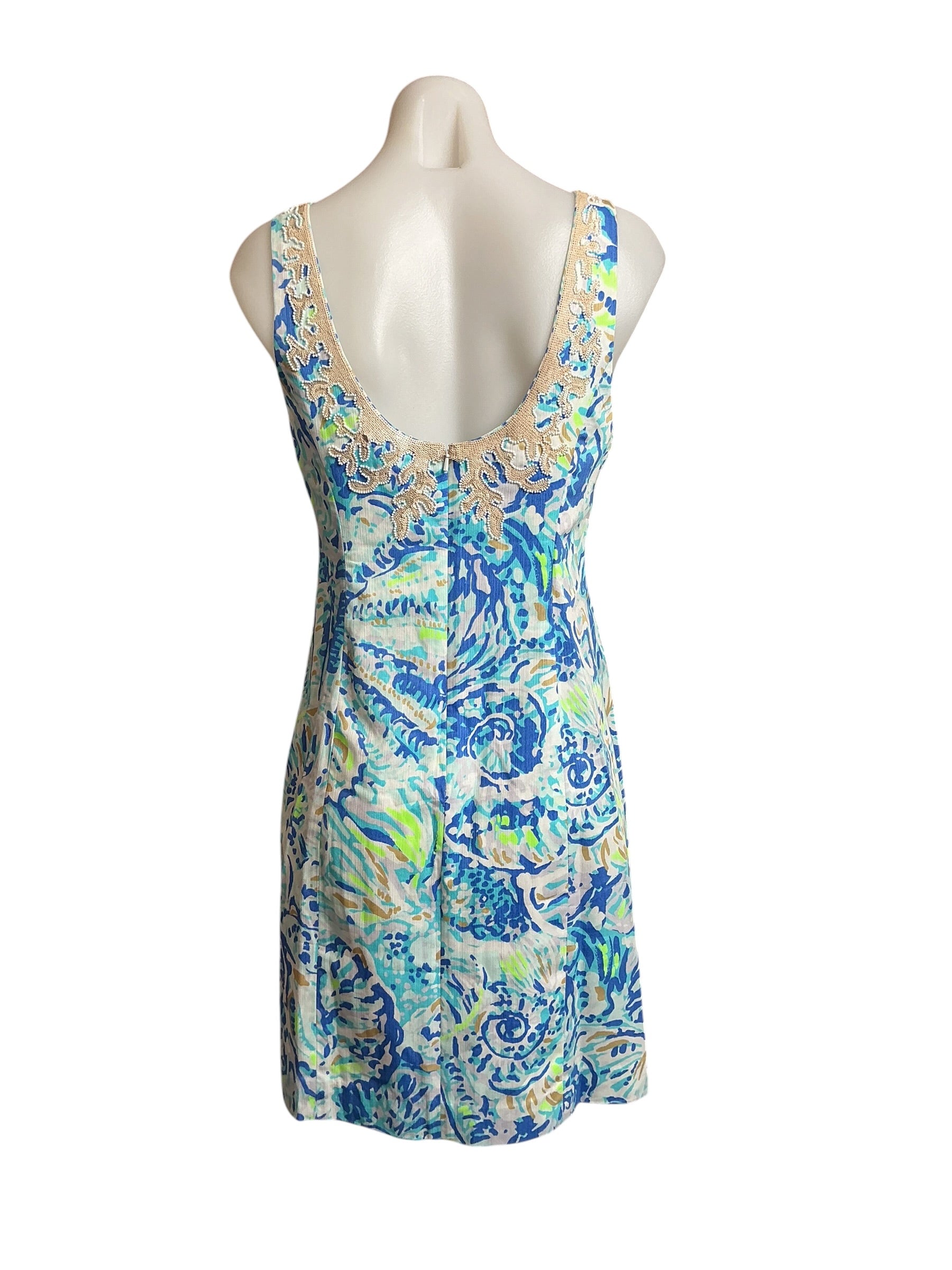 Lilly Pulitzer NWT Gabby Shift Dress Bennet Blue Salty Seas - Size 4