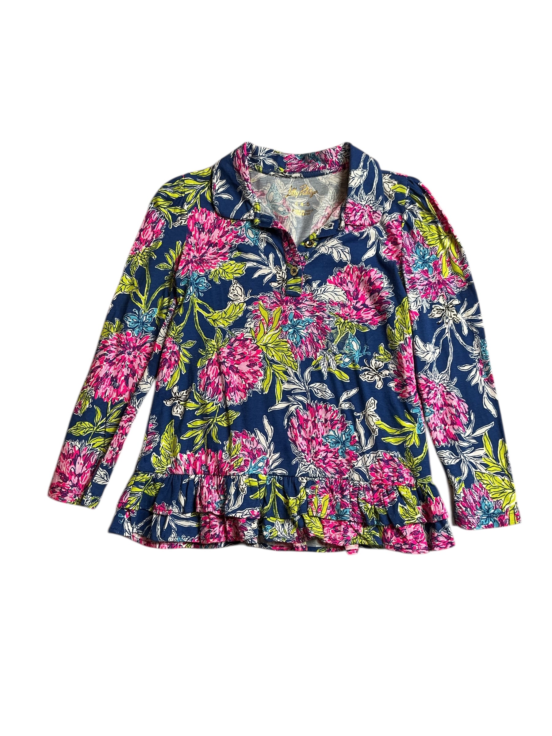 Lilly Pulitzer Girls Penelope Tunic Multi Dahlia Licious - Size S (4-5)