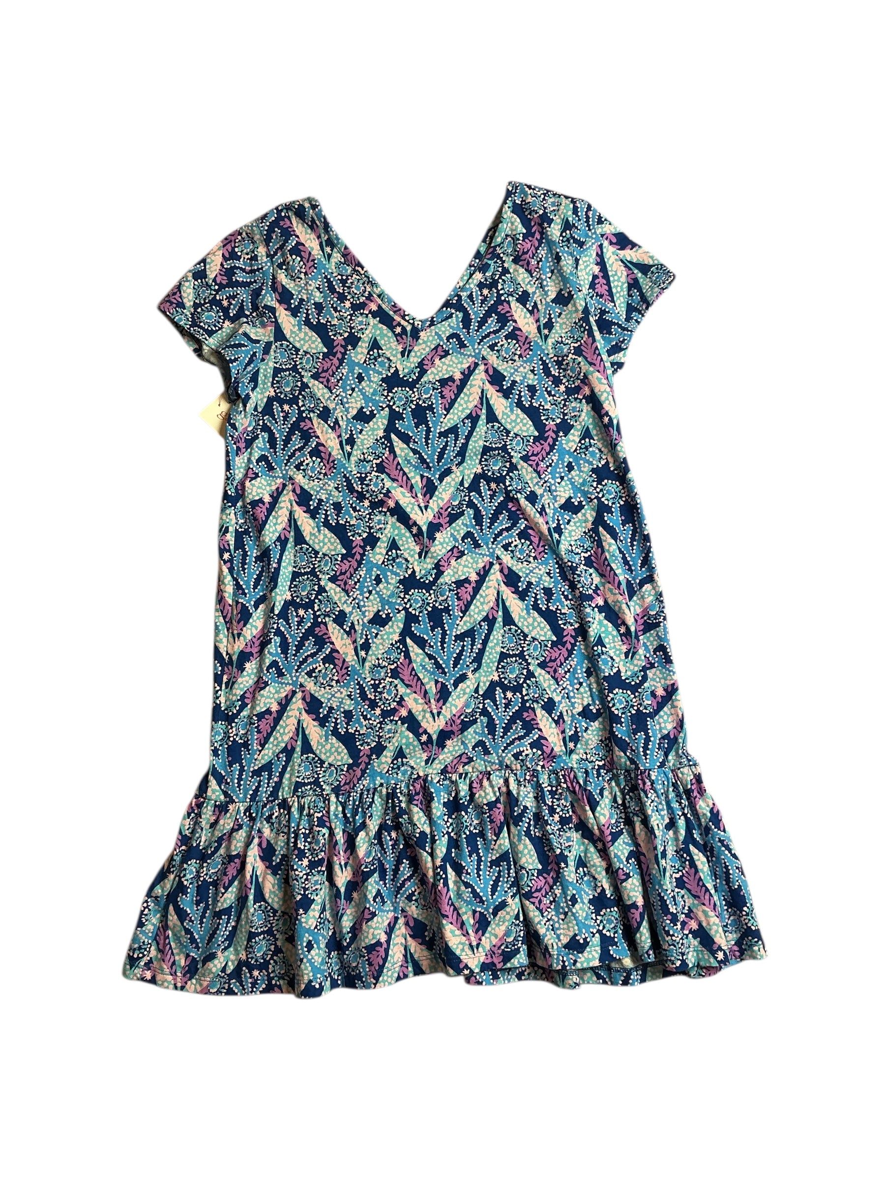 Lilly Pulitzer Girls Mini Camilla Dress Barton Blue Star Gazing - Size XL (12-14)