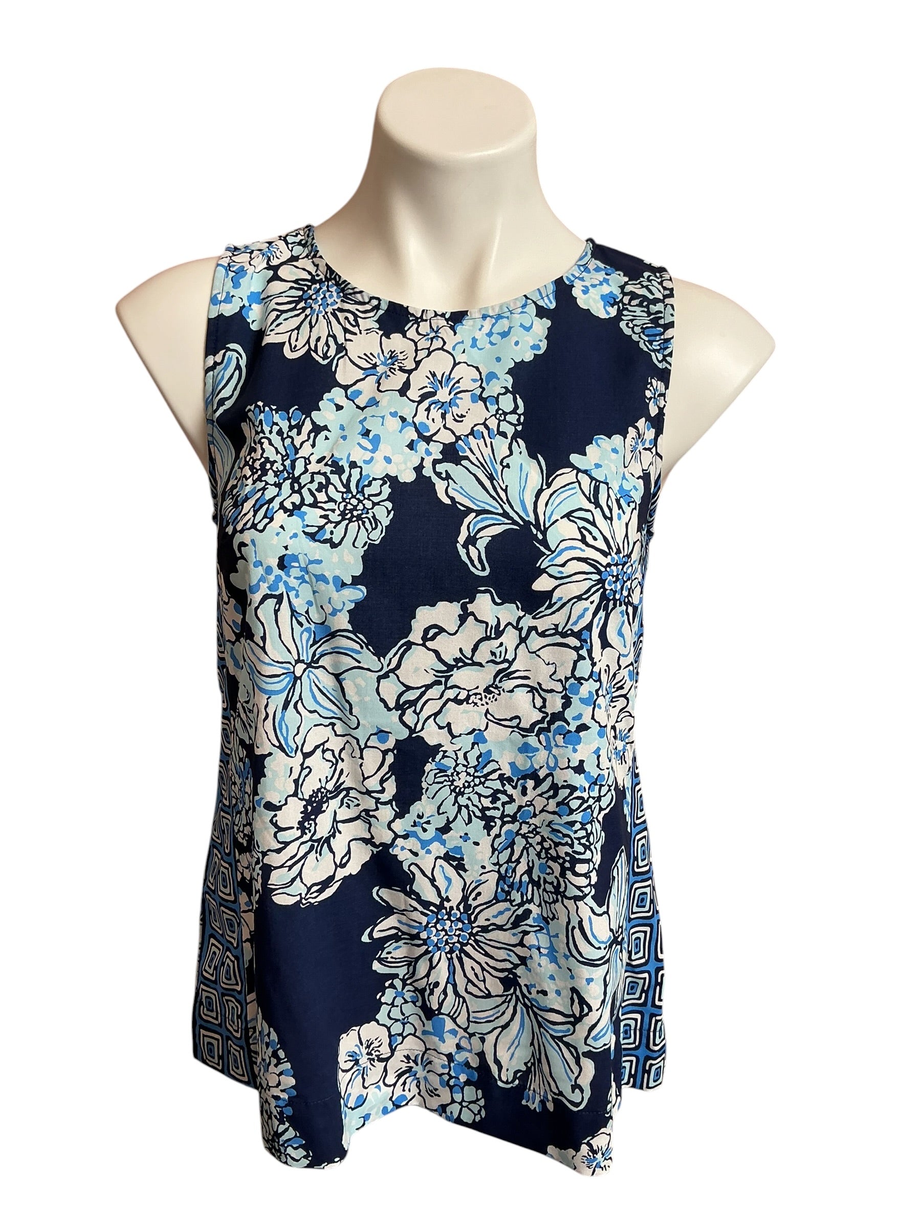 Lilly Pulitzer Iona Sleeveless Top Bouquet All Day - Size XS