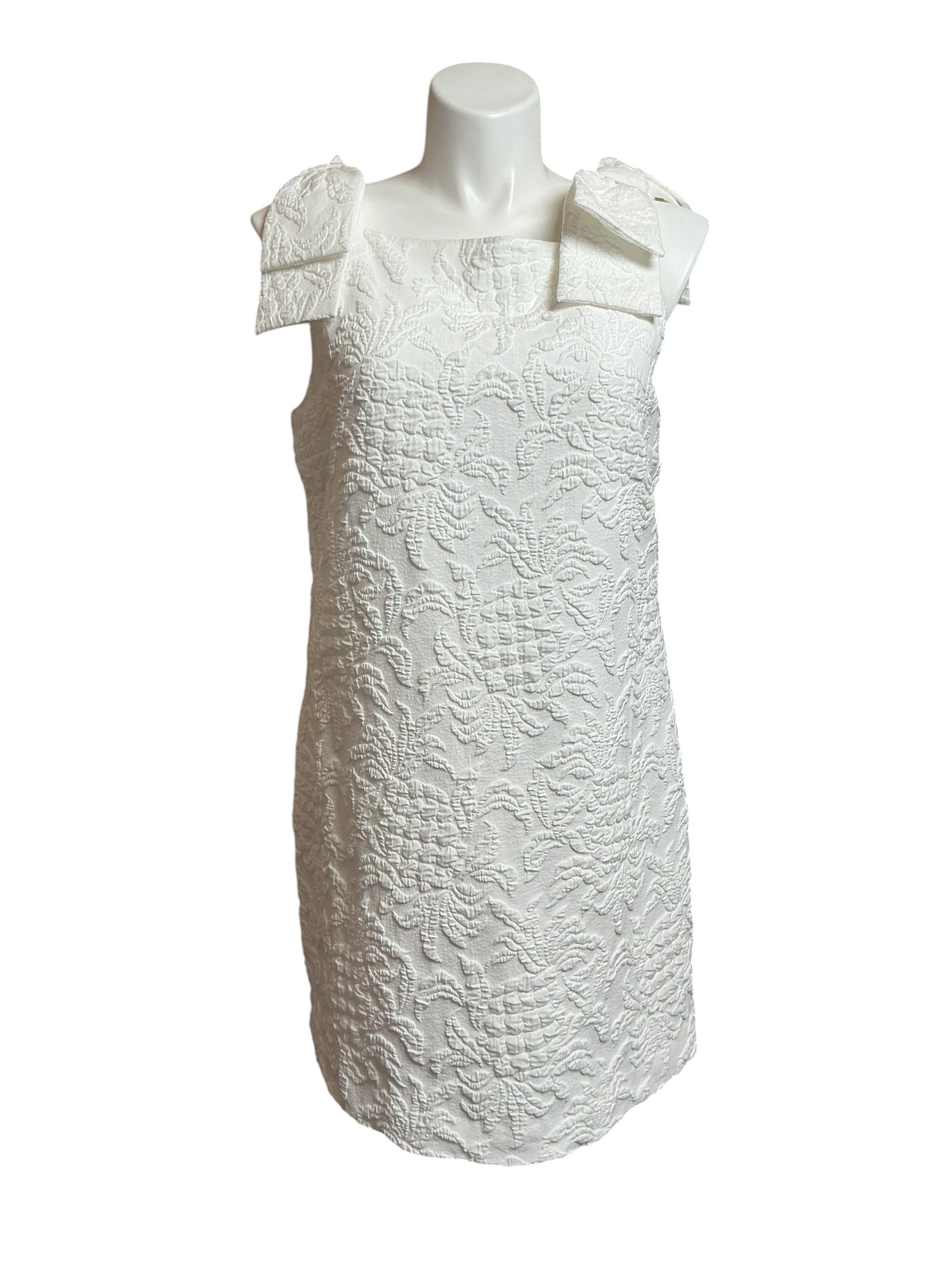 Lilly Pulitzer NWT Carmine Stretch Shift Dress Resort White Pineapple Pucker Jacquard - Size 14