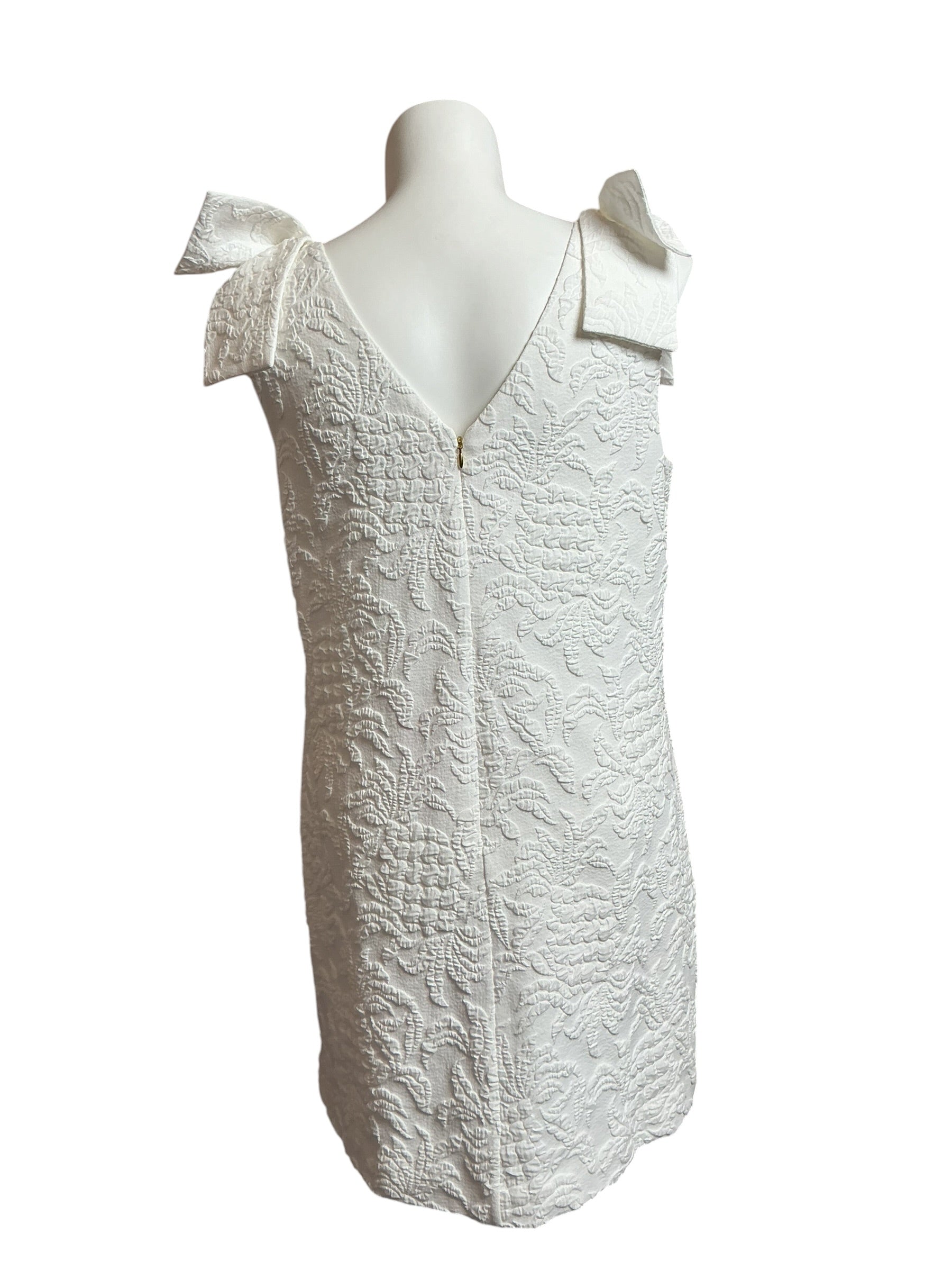 Lilly Pulitzer NWT Carmine Stretch Shift Dress Resort White Pineapple Pucker Jacquard - Size 14