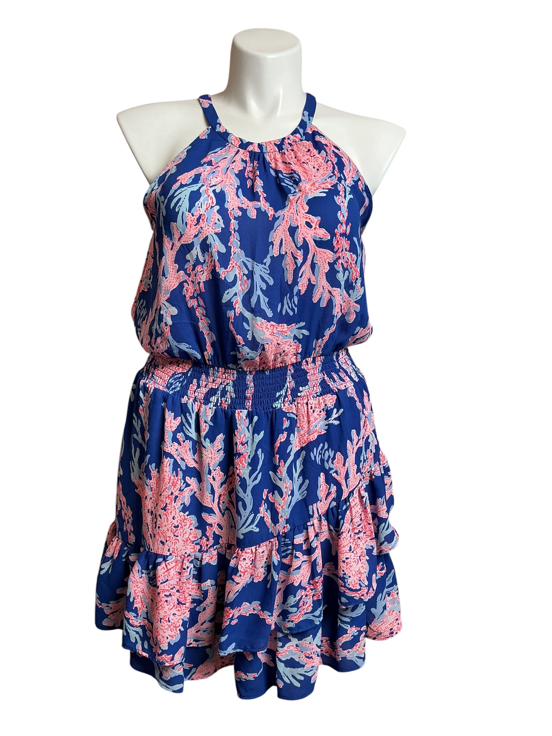 Lilly Pulitzer Pamelyn Borealis Blue Swim On Over Dress - Size 14