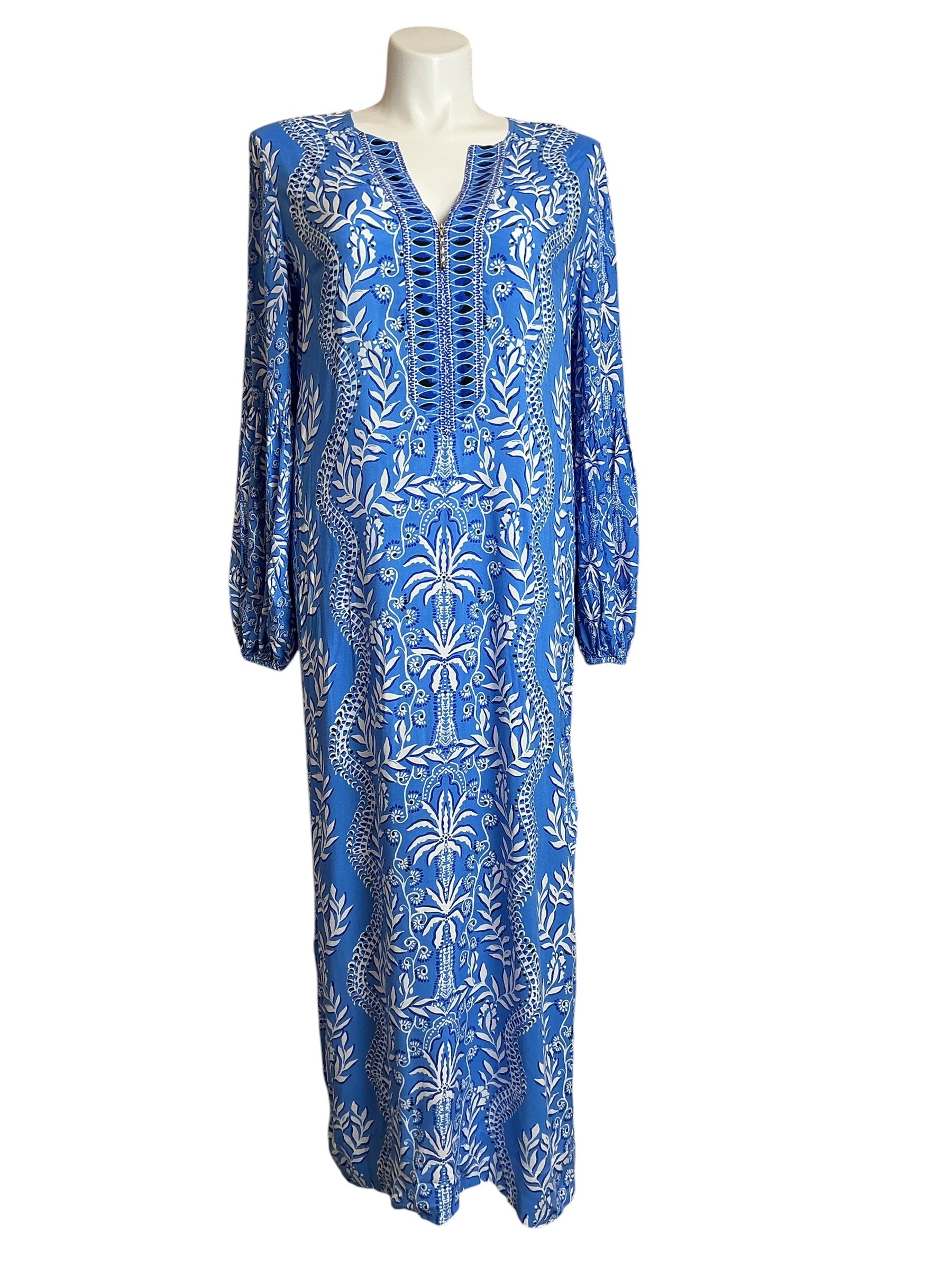 Lilly Pulitzer NWT Laurelie Long Sleeve Abaco Blue Have It Both Rays Engineered - Size 16