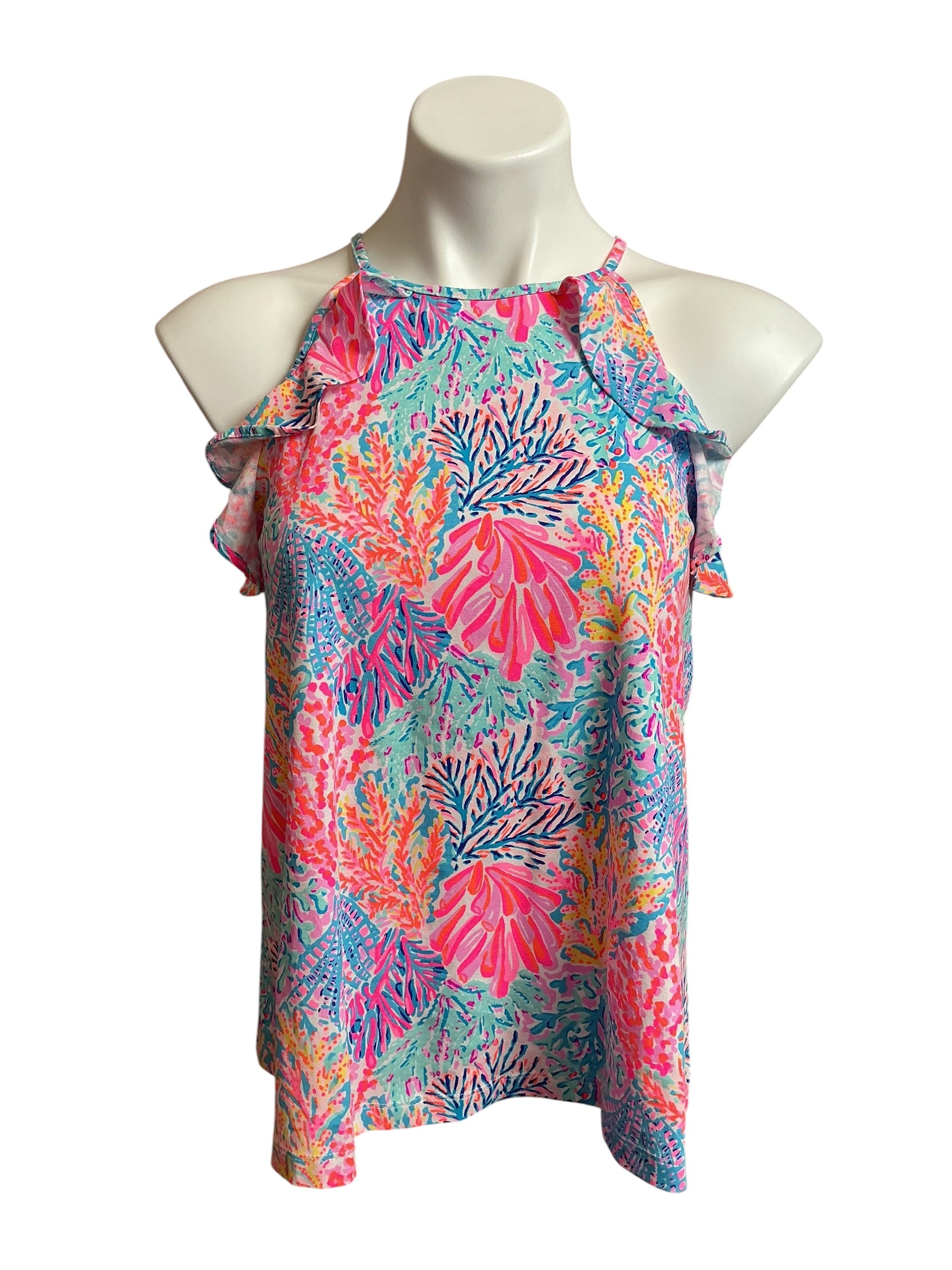 Lilly Pulitzer Billie Top Multi Splashdance - Size XS