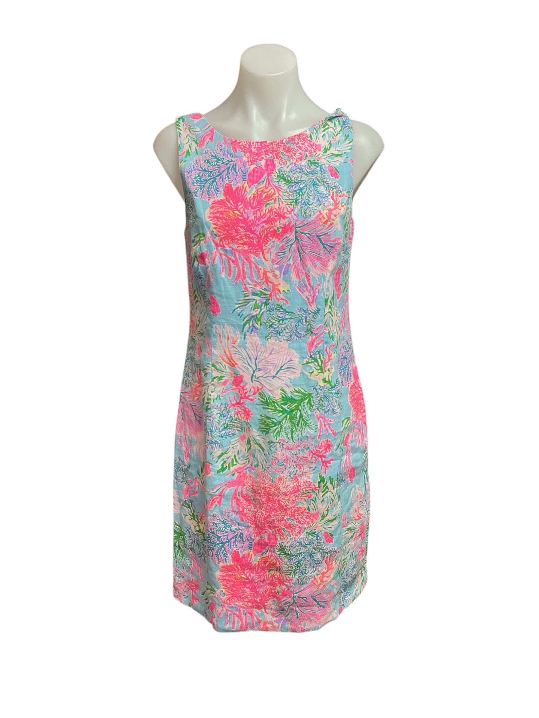 Lilly Pulitzer NWT Maurina Linen Shift - Celestial Blue Cay To My Heart - Size 4