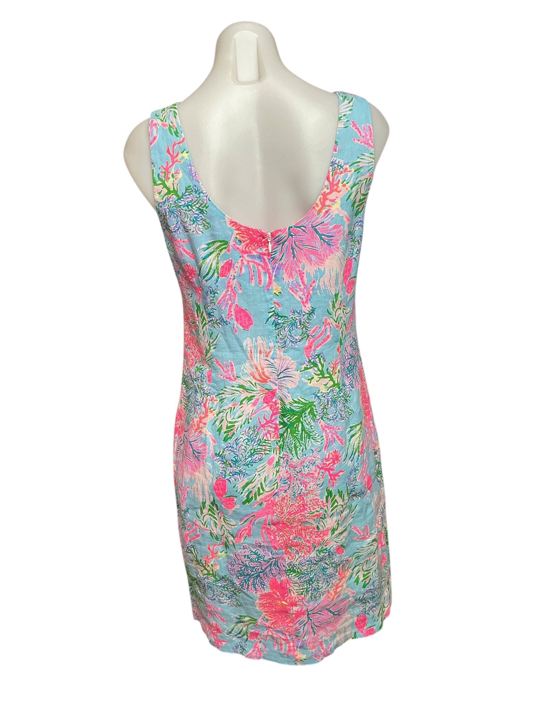 Lilly Pulitzer NWT Maurina Linen Shift - Celestial Blue Cay To My Heart - Size 4