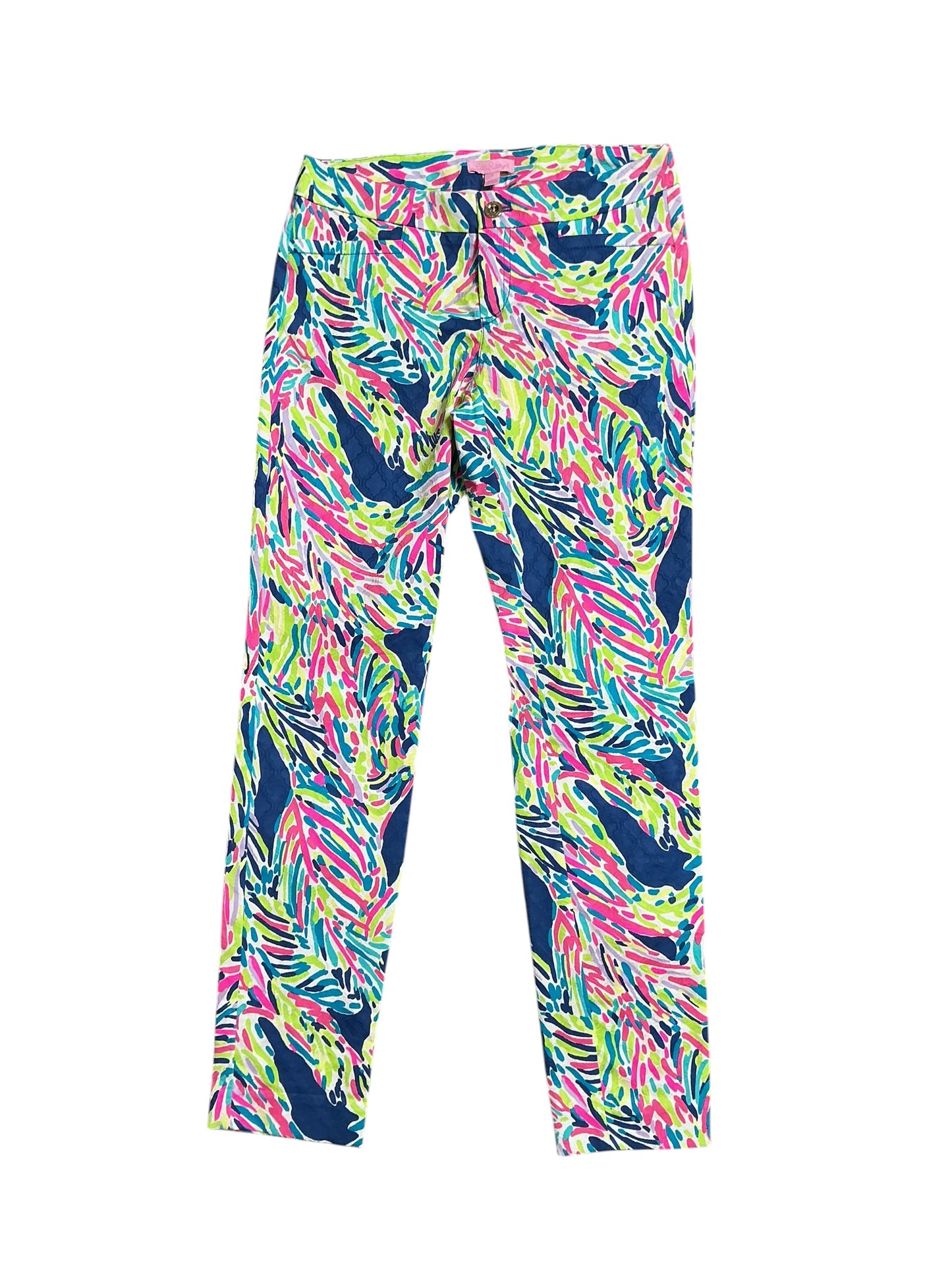 Lilly Pulitzer NWT Printed Kelly Pant Indigo Palm Reader - Size 2