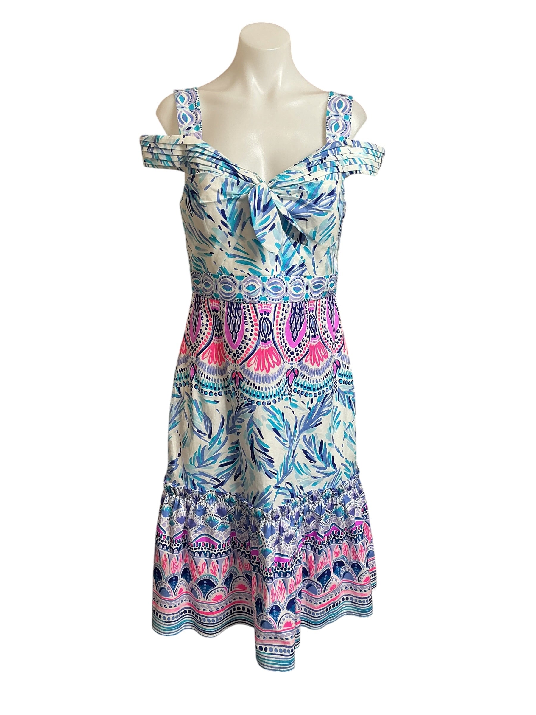 Lilly Pulitzer NWT Iva Midi Dress Resort White Flocked Together Engineered Dress - Size 8