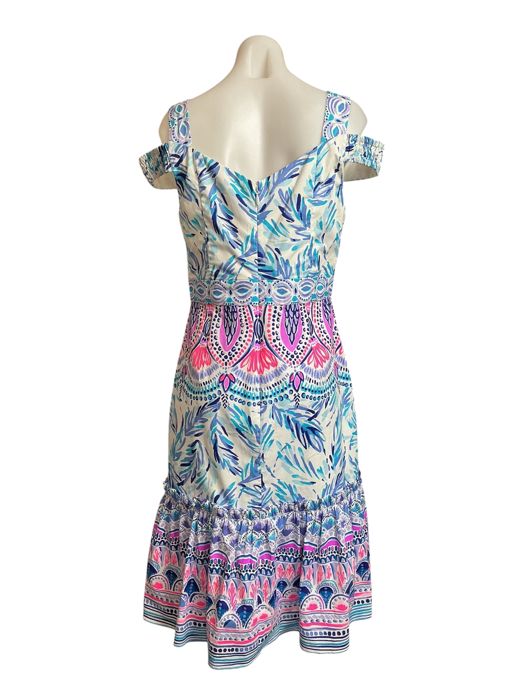 Lilly Pulitzer NWT Iva Midi Dress Resort White Flocked Together Engineered Dress - Size 8