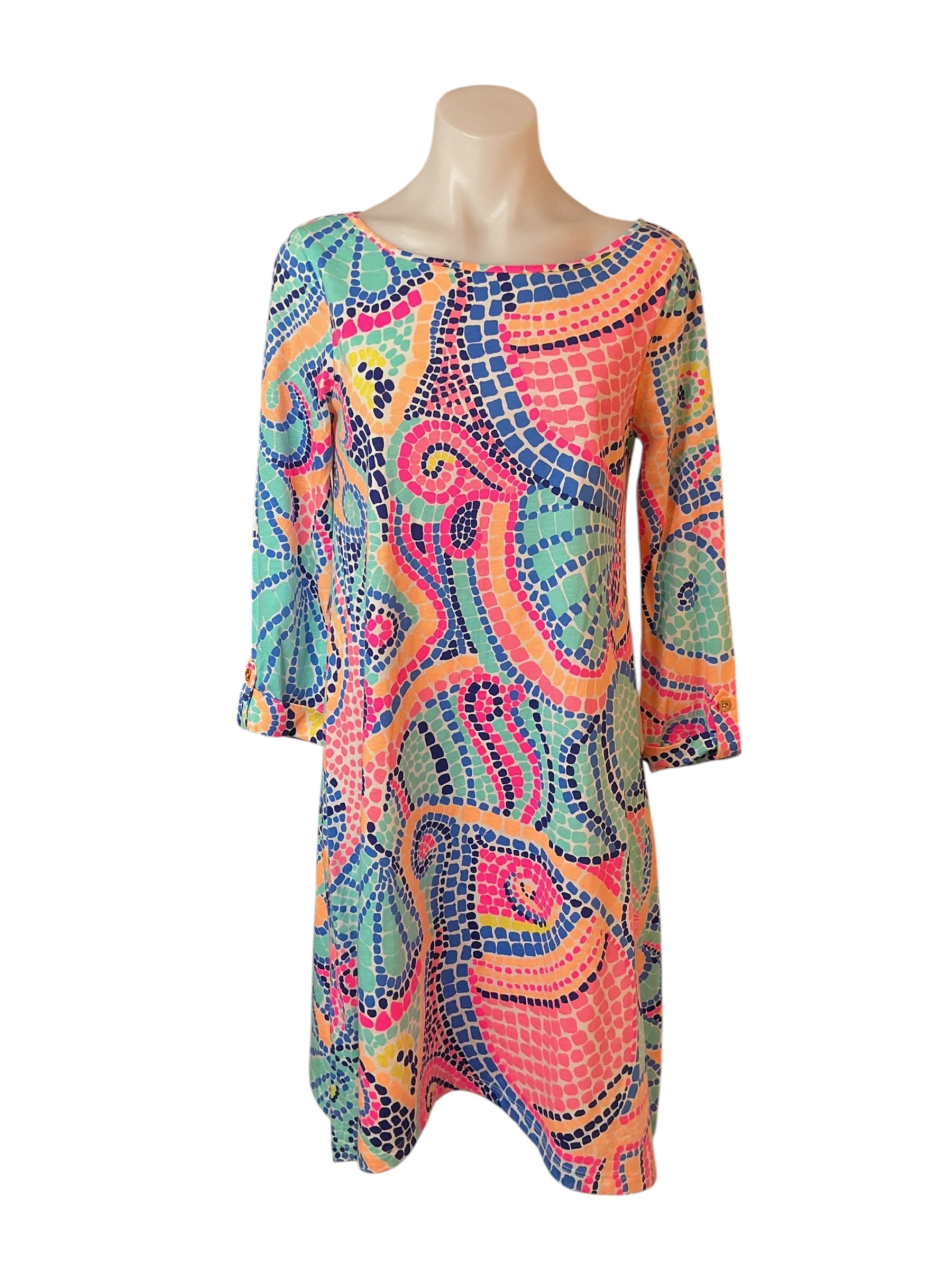 Lilly Pulitzer NWT Edna Swing Dress Tile Wave Reduced - Size S