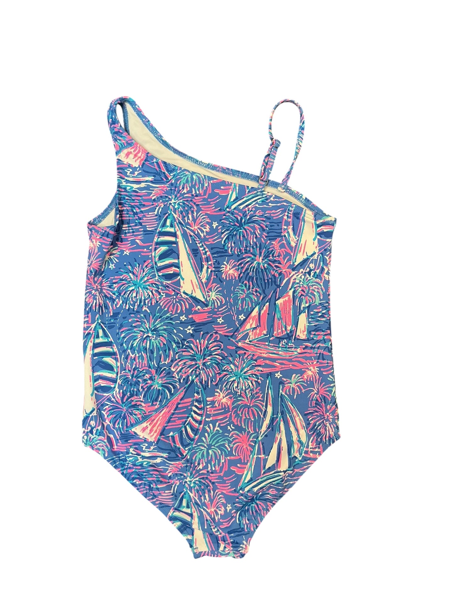 Lilly Pulitzer Girl's One-Piece Swimsuit Boca Blue It's A Sailabration - Size 6