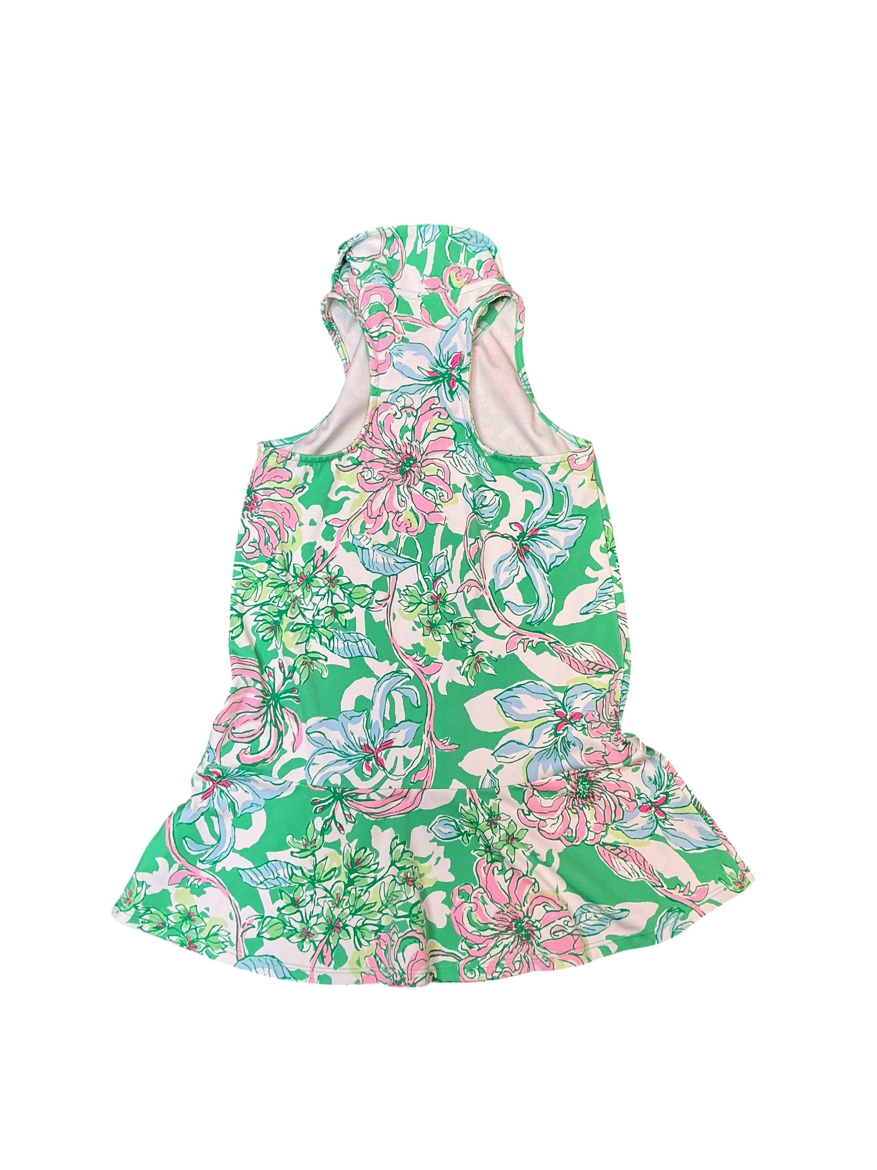 Lilly Pulitzer Girls Mini Dania Dress Spearmint Blossom Views - Size S
