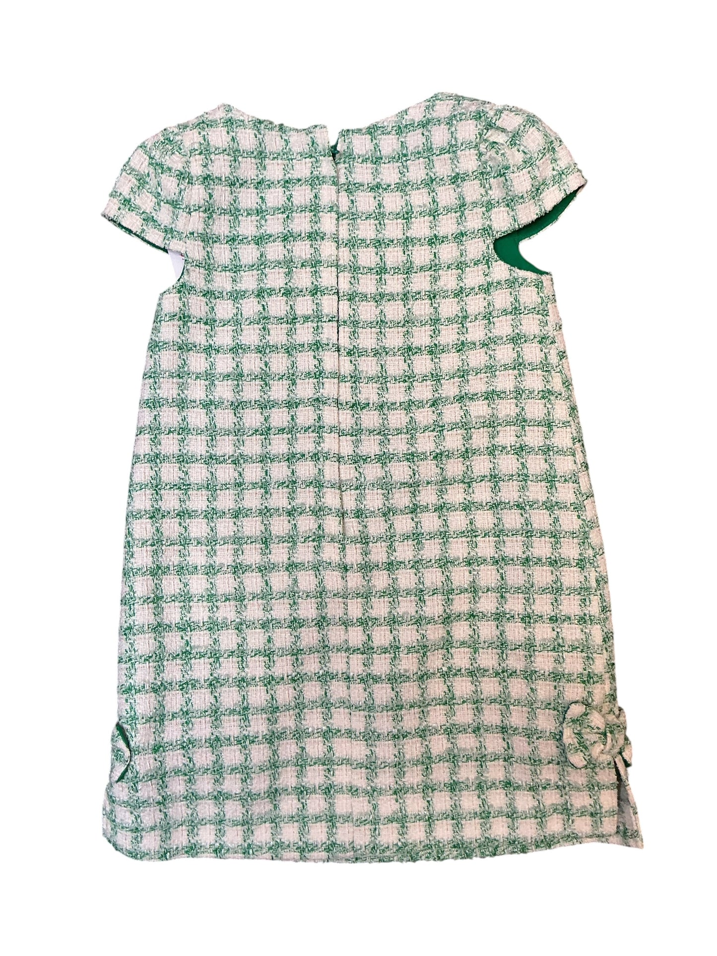 Lilly Pulitzer Girls Little Lilly Short Sleeve Shift Dress Fiddle Leaf Green - Size 7