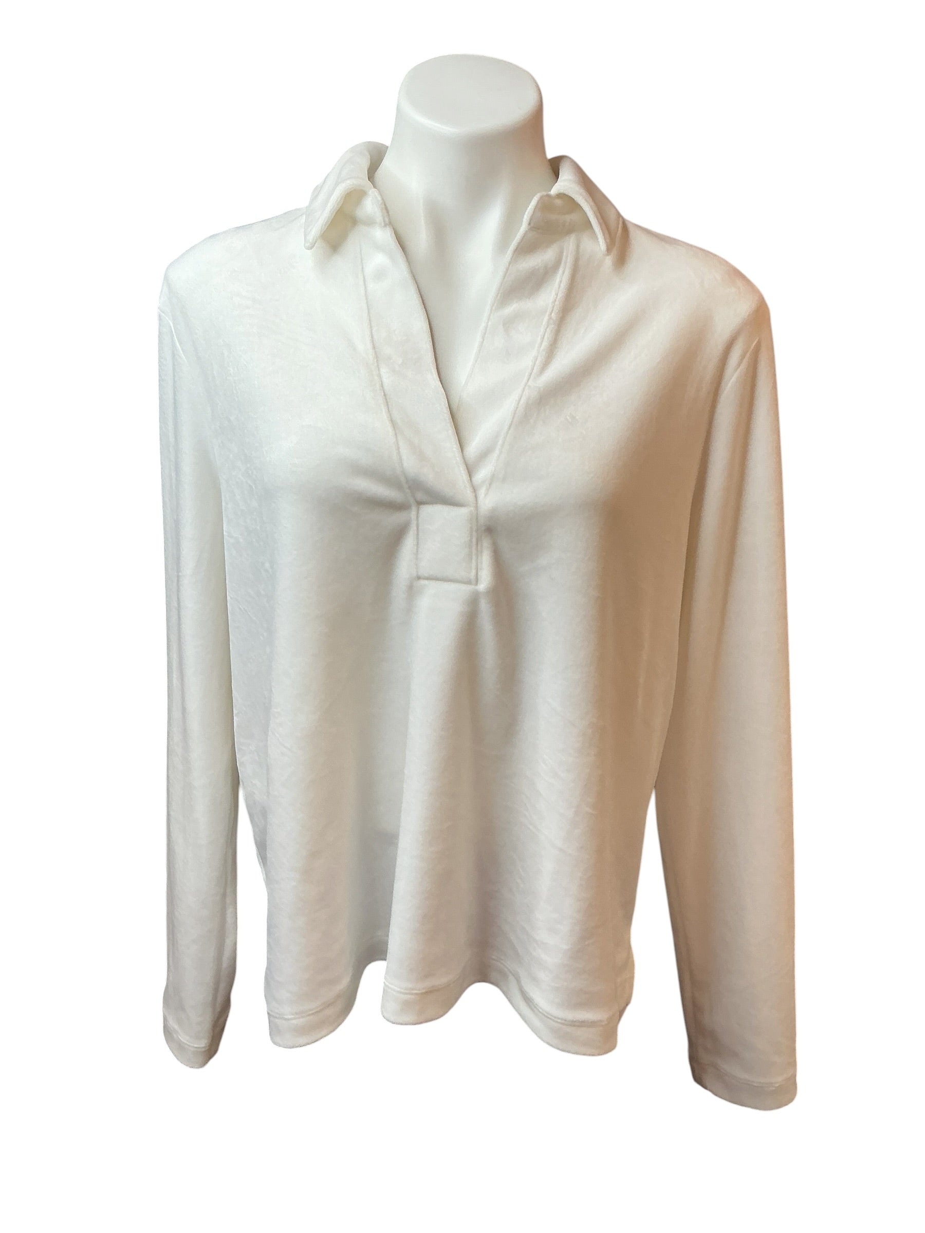 Lilly Pulitzer White Velour Long Sleeve Top - Size M