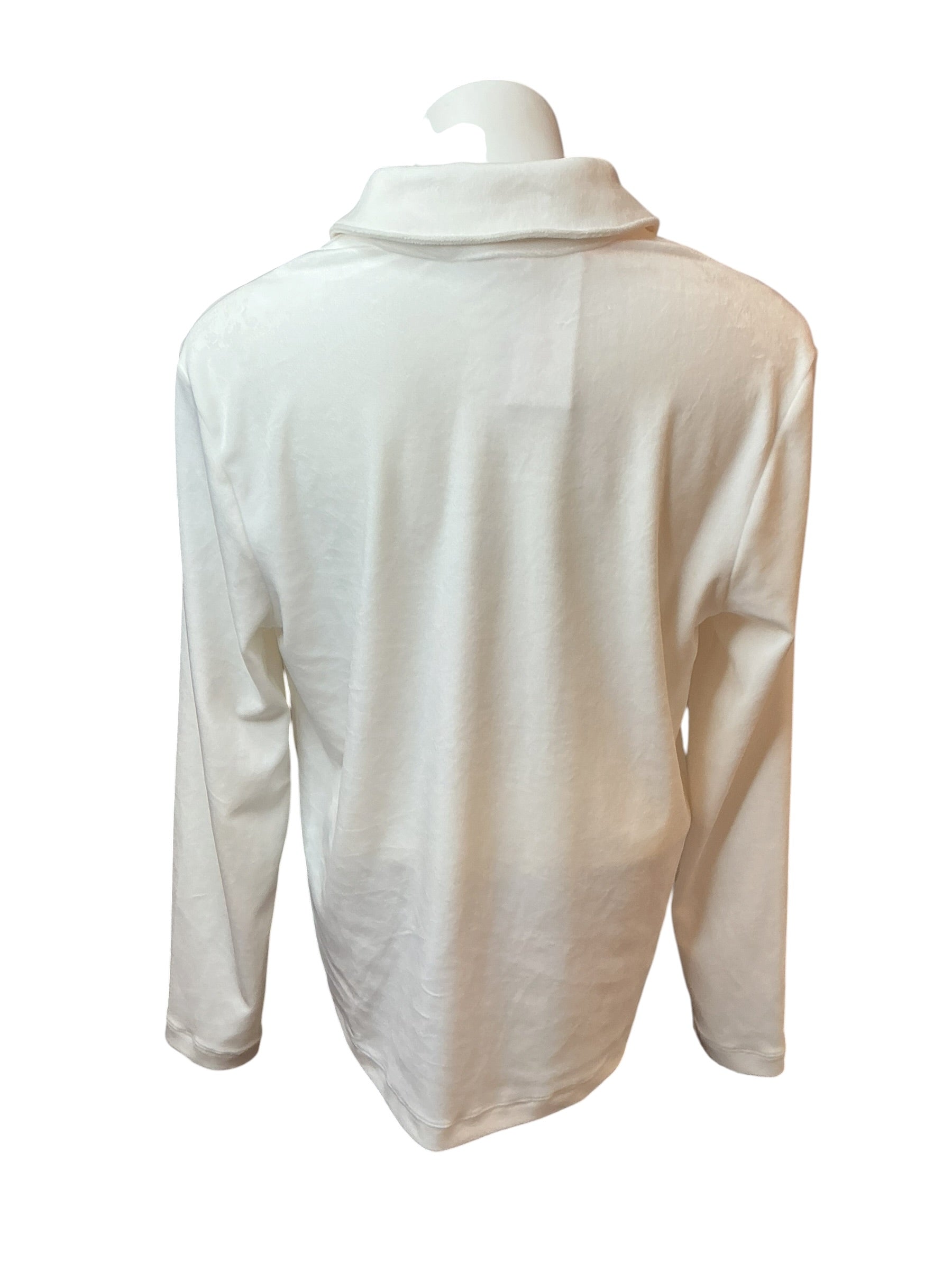 Lilly Pulitzer White Velour Long Sleeve Top - Size M