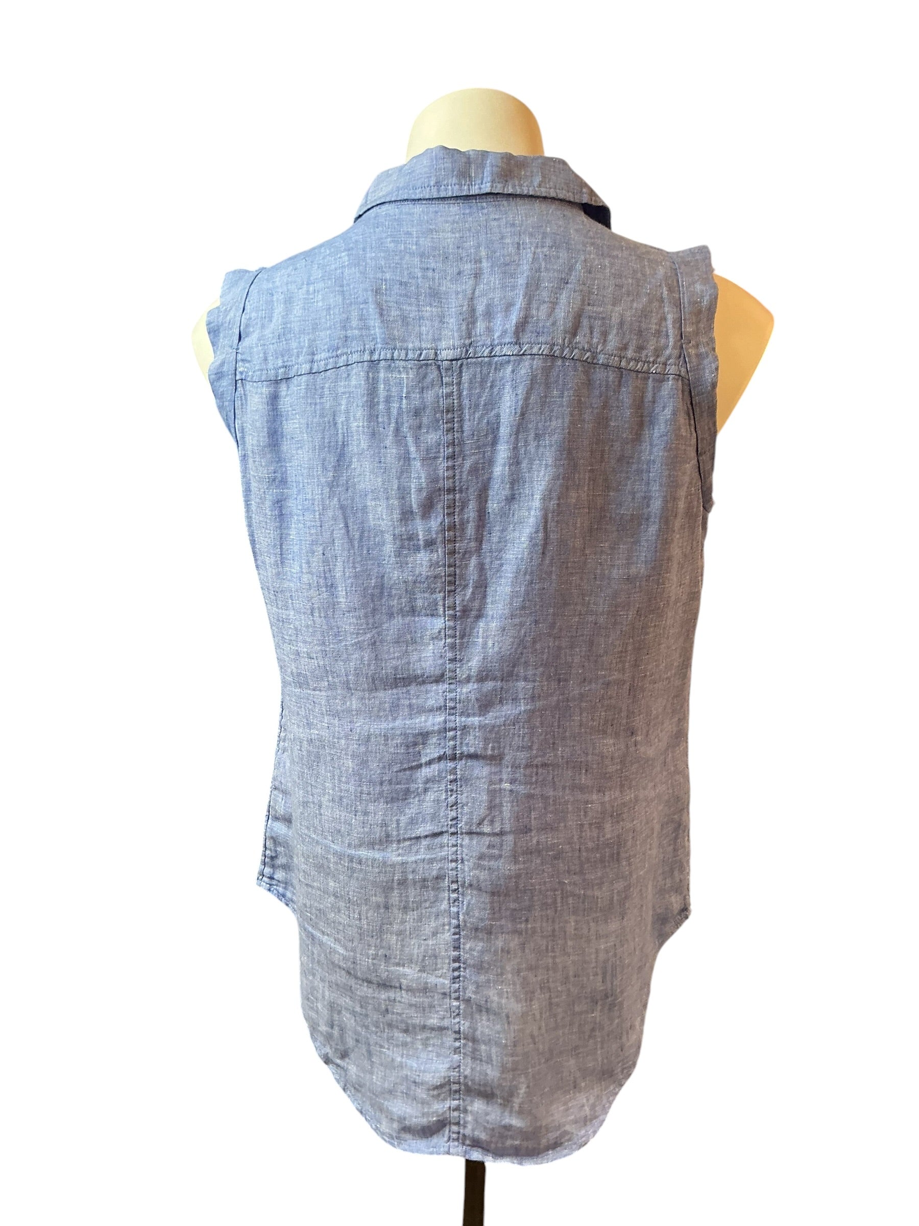 Lilly Pulitzer Sleeveless Button Down Top Beckon Blue - Size S