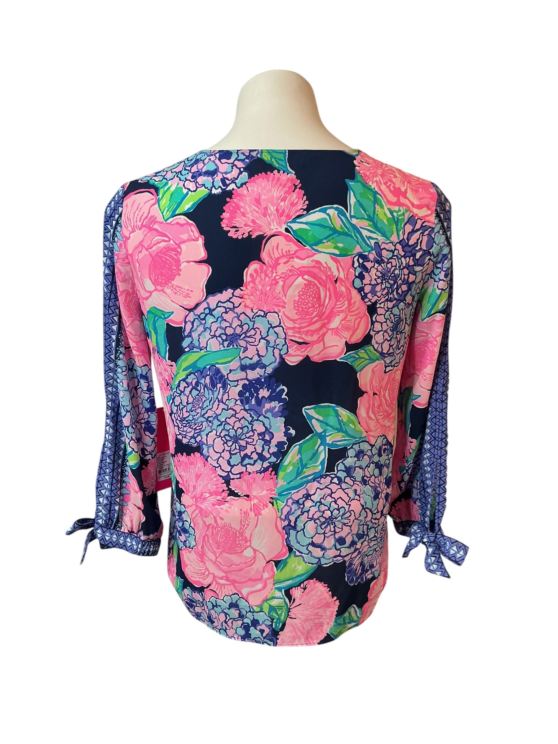 Lilly Pulitzer NWT Pamala Top High Tide Hey Hey Bouquet Engineered - Size XS