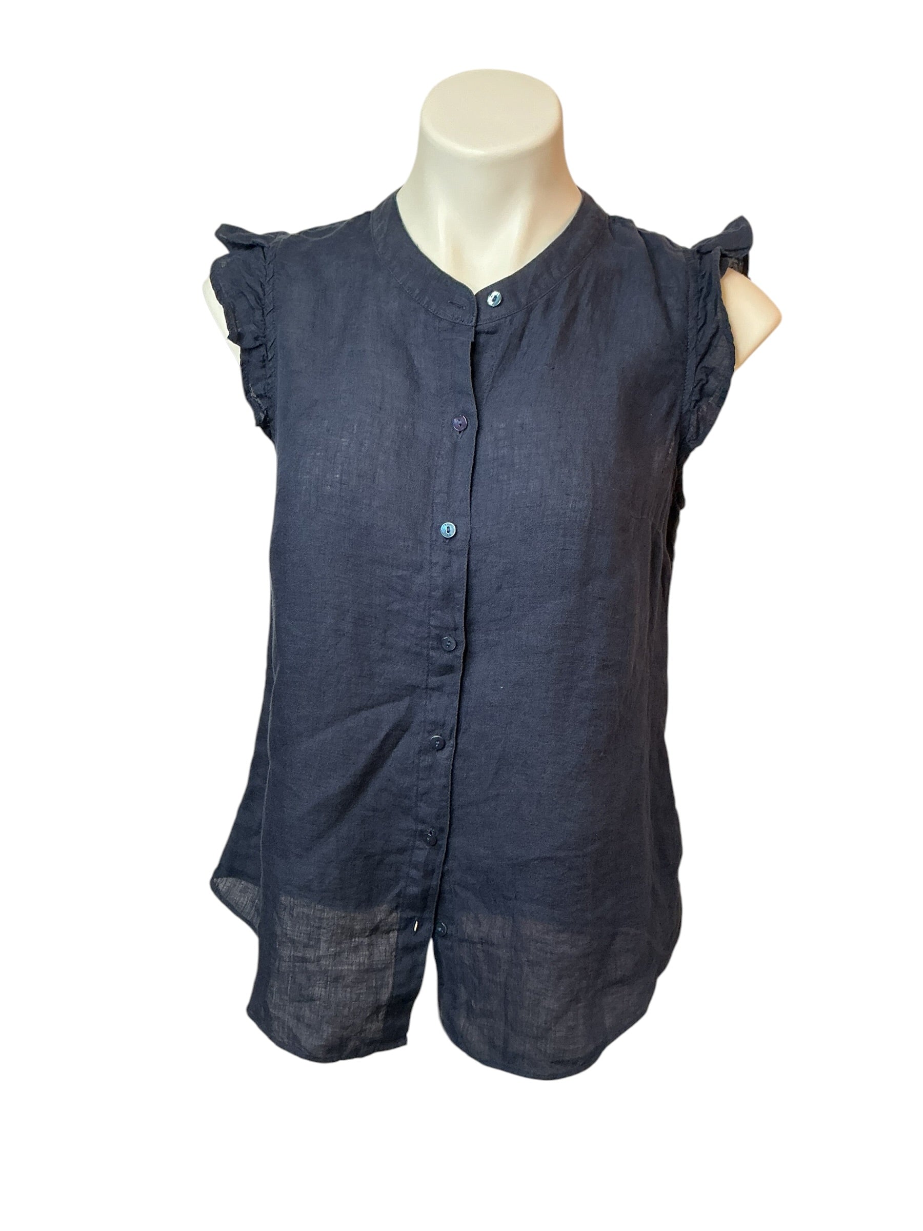 Lilly Pulitzer NWT Briette Button Down True Navy x True Navy - Size S