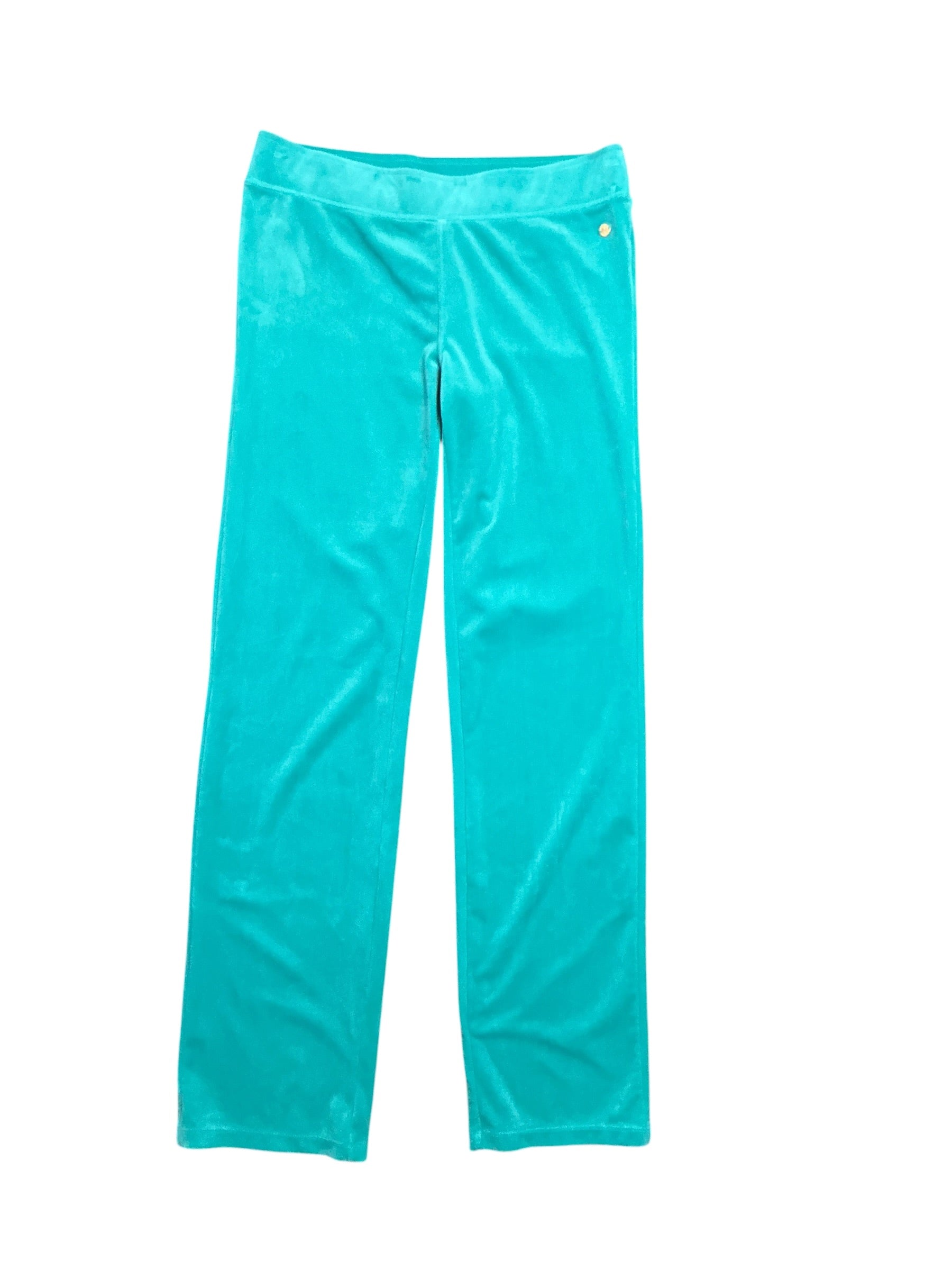 Lilly Pulitzer Dorsey Velour Pant Maldives Green - Size M