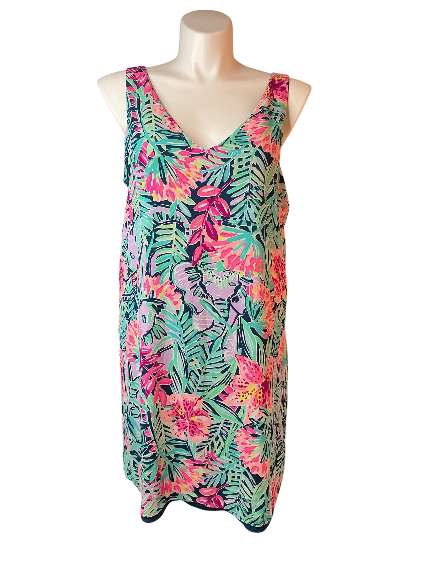Lilly Pulitzer Florin V-Neck Dress Slathouse Soiree - Size XL